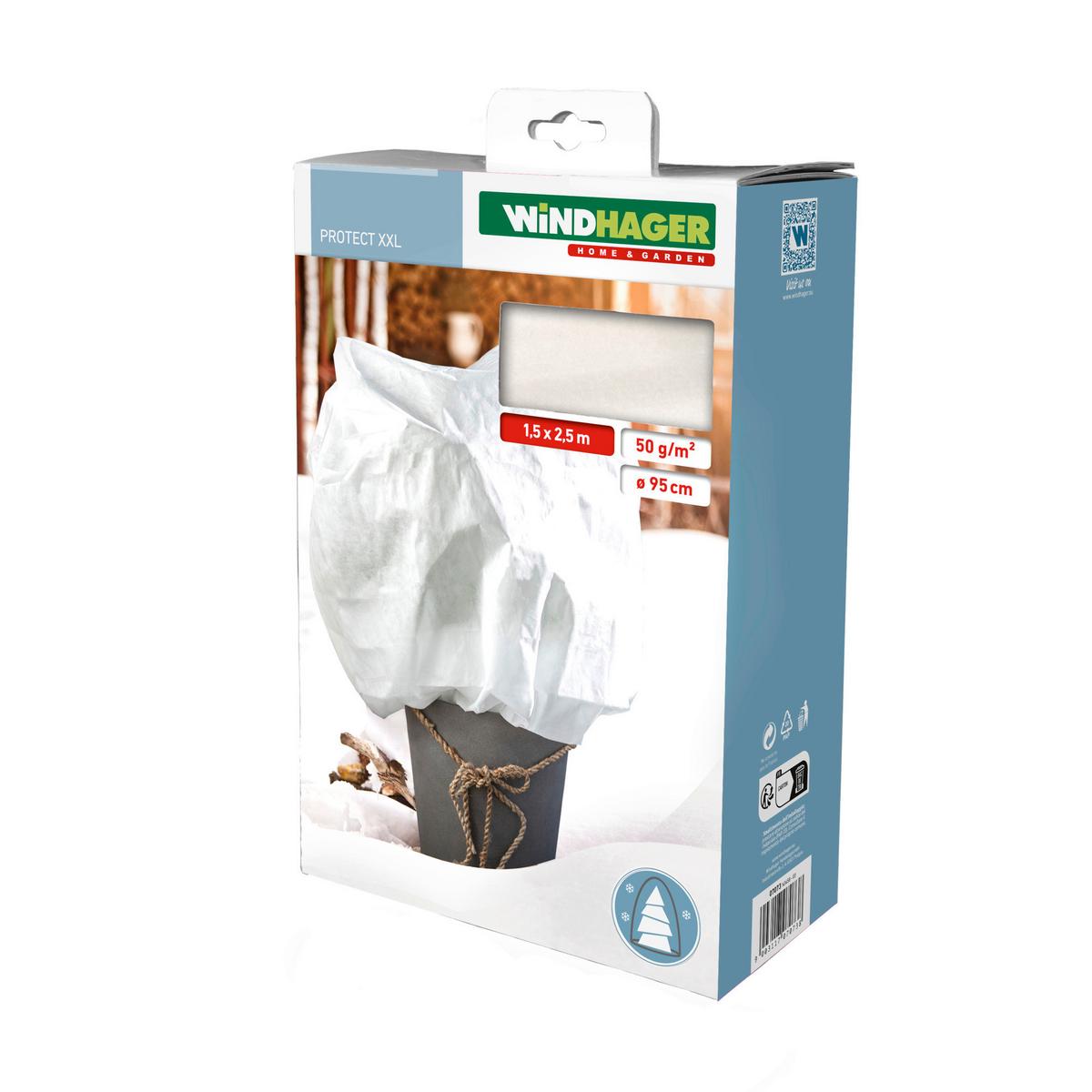 Wintervlieshaube Xxl,150x250cm ,witterungsbeständig - Weiß, Basics, Kunststoff (150/250cm) - Windhager