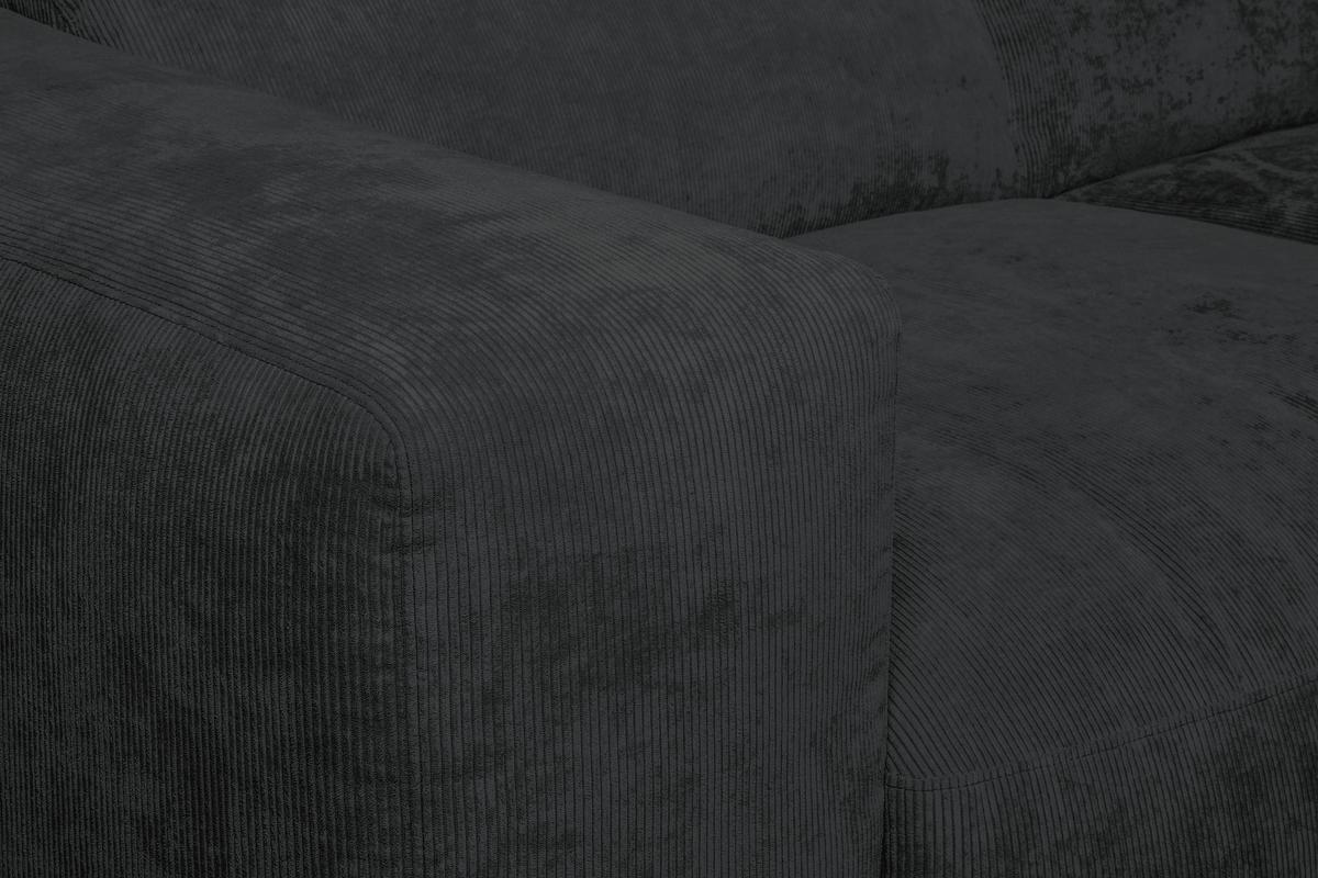 Ecksofa Hannah Schwarz 343x170 Cm - Schwarz, Design, Textil (343/170cm) - MID.YOU