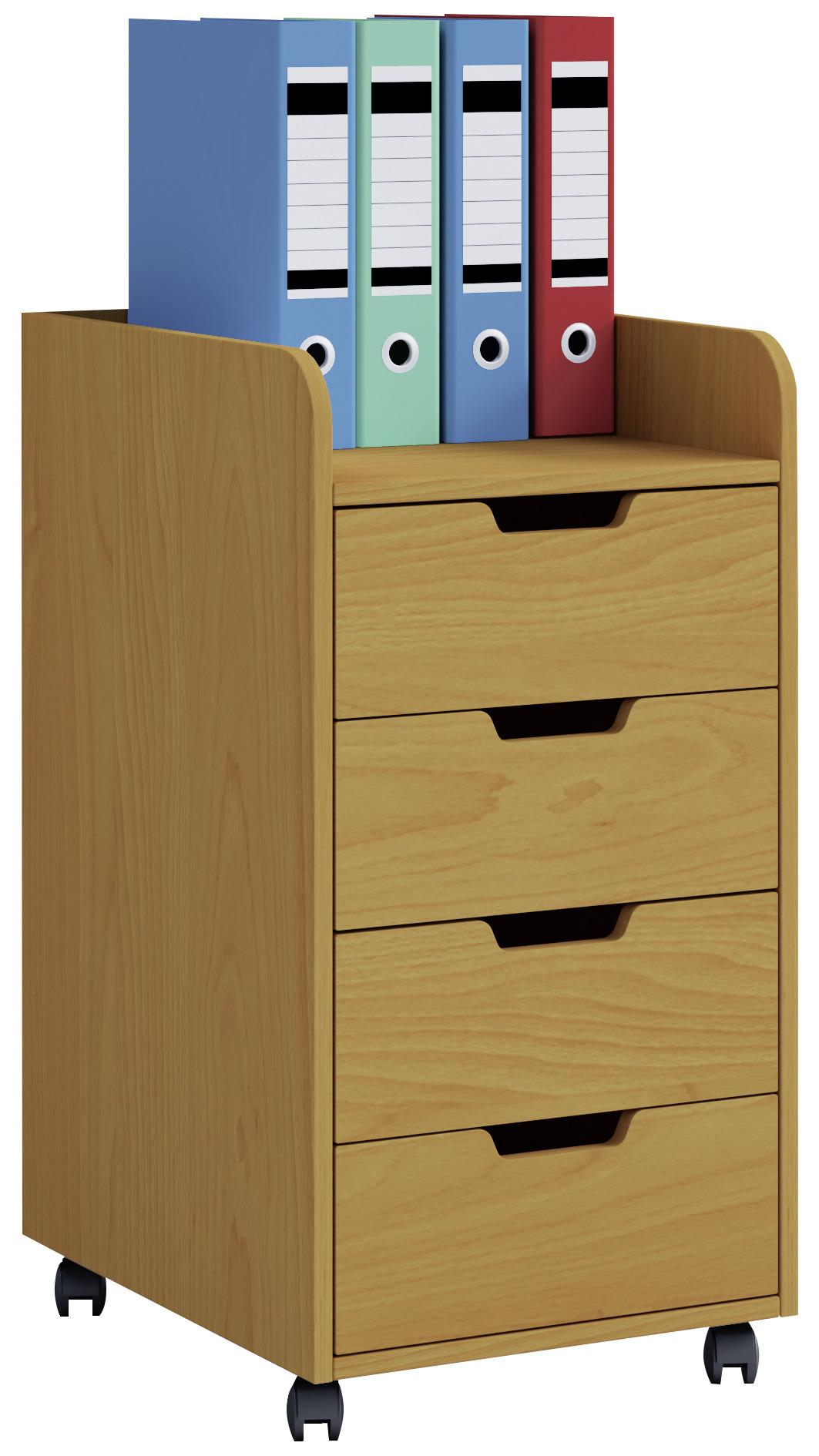 Kontejner Na Kolečkách Konal Maxi Buk - barvy buku, Konvenční, kompozitní dřevo/plast (40/74/50cm) - MID.YOU