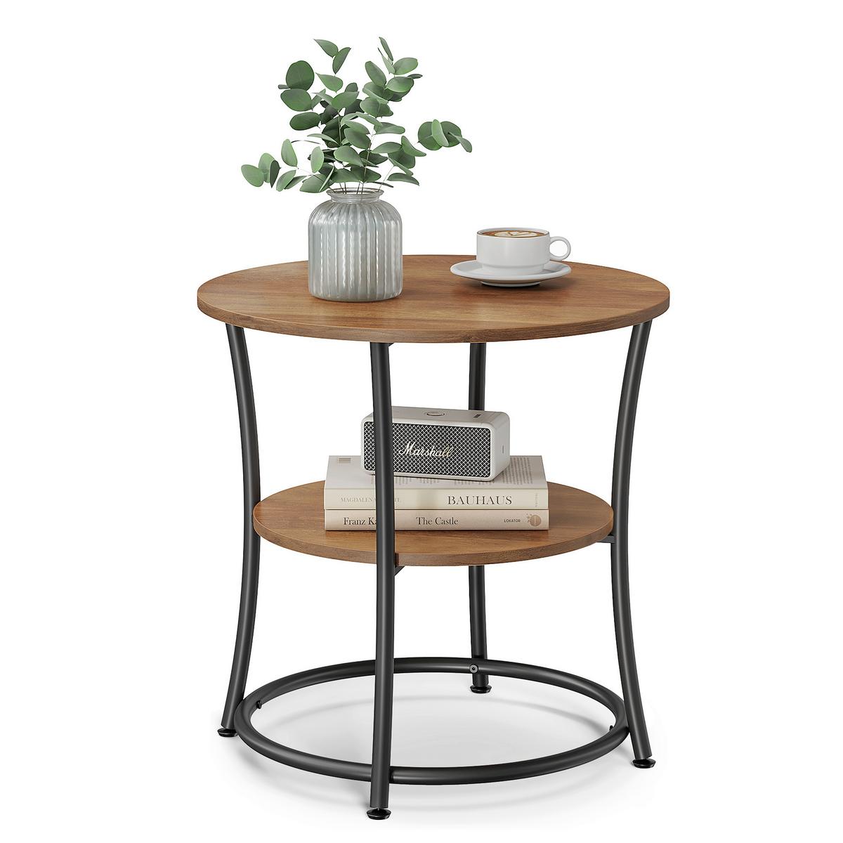 BEISTELLTISCH END TABLE - Schwarz/Braun, MODERN, Holzwerkstoff/Metall (55/55/55cm) - MID.YOU