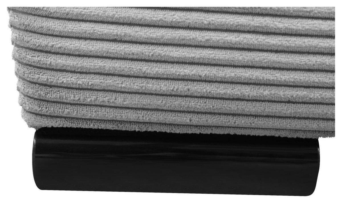 2-sitzer-sofa Yellow Mit Schlaffunktion Hellgrau Cord - Hellgrau/Schwarz, Design, Textil (154/93/85cm) - MID.YOU