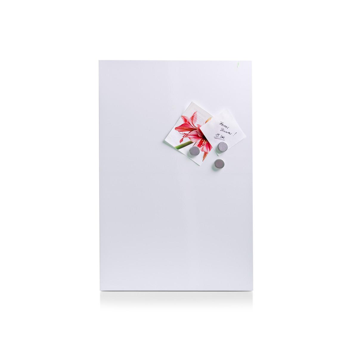 Magnettafel Weiß B: 40 cm - Silberfarben/Weiß, Basics, Metall (40/60/1,4cm) - Zeller Present