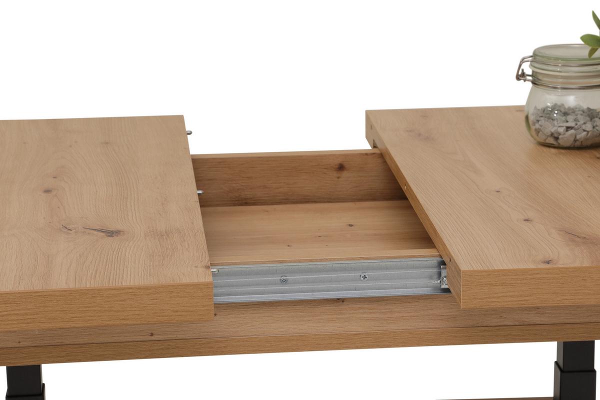 Couchtisch Höhenverstellbar + Ausziehbar Gustav, Eiche Dekor - Eichefarben/Anthrazit, MODERN, Holzwerkstoff (110-150/70/58-76cm) - MID.YOU