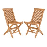 Gartenstuhl-Set Toledo Braun B: 46 cm - Teakfarben, MODERN, Holz (46/89/62cm) - MID.YOU