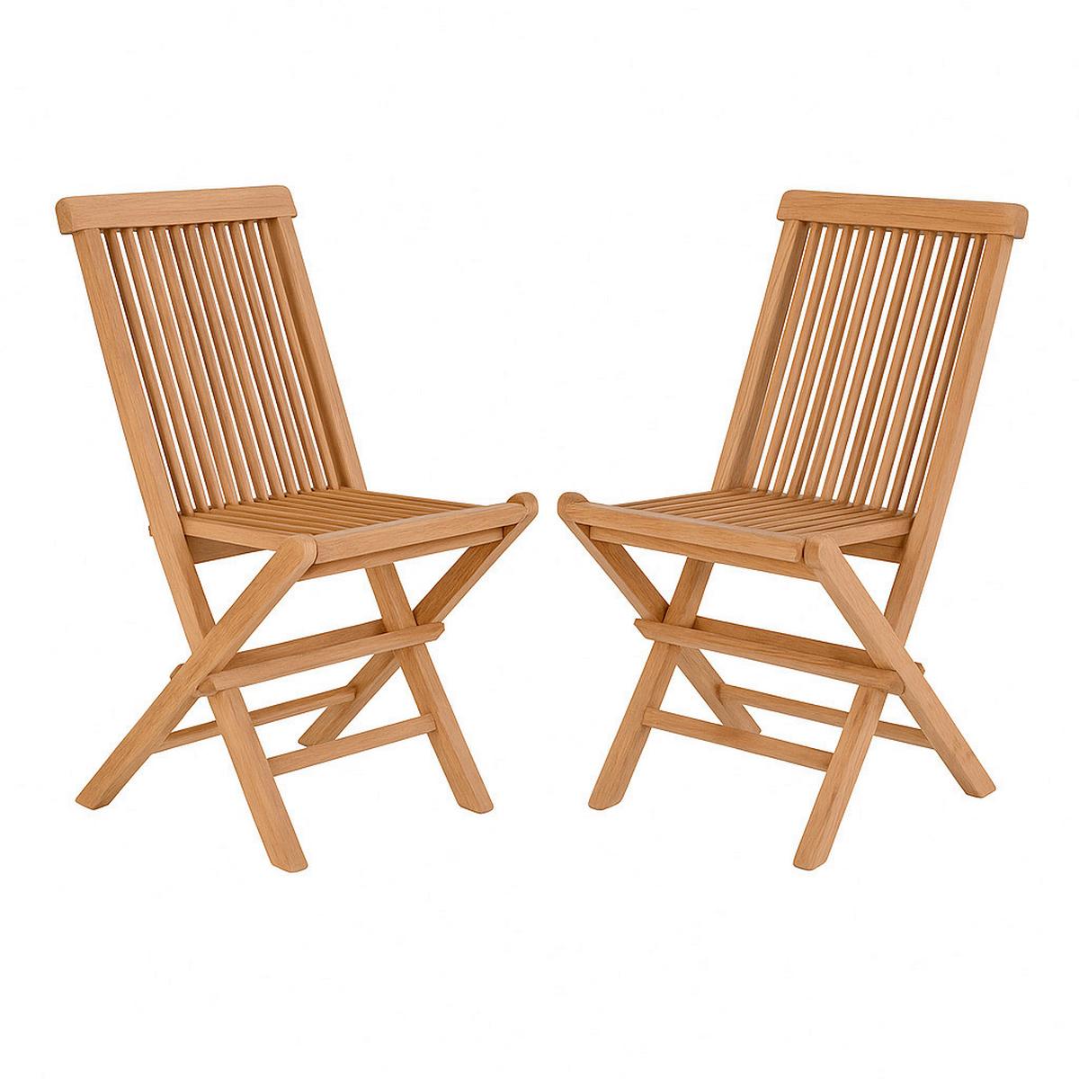 Gartenstuhl-Set Toledo Braun B: 46 cm - Teakfarben, MODERN, Holz (46/89/62cm) - MID.YOU