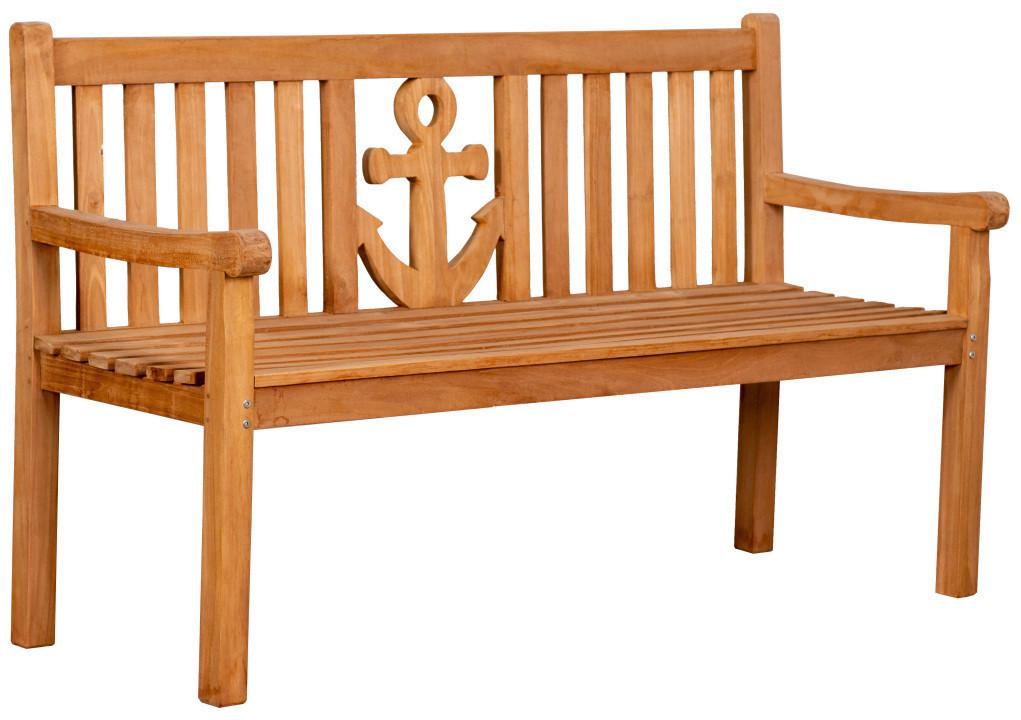 Gartenbank Teakholz 3-Sitzer Woodie - Basics, Holz (150/89/60cm) - Gardenson