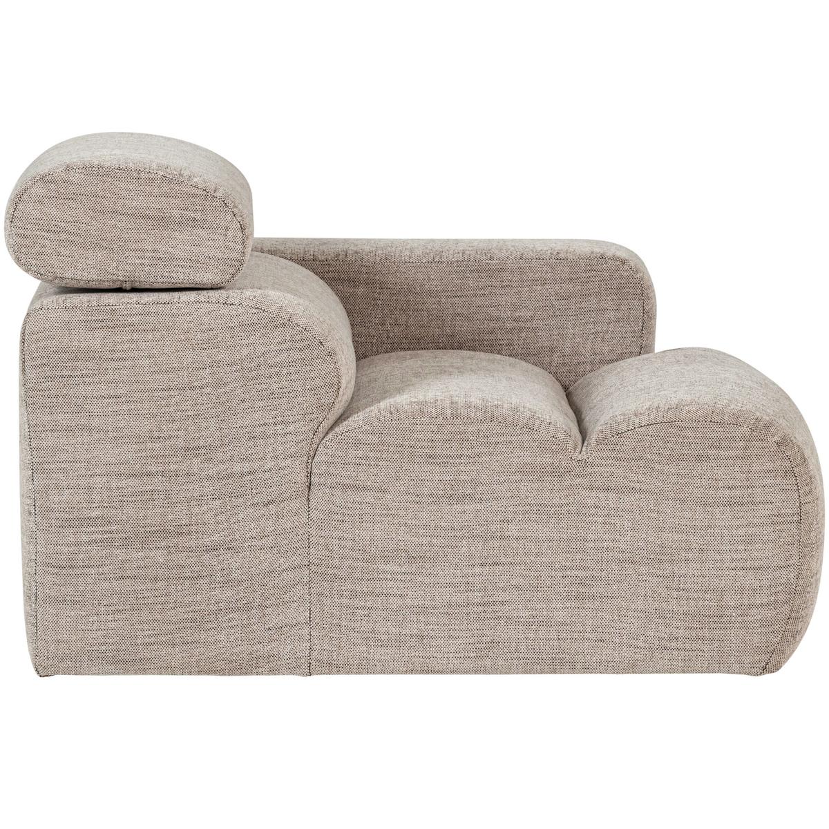 SOFAELEMENT Novi Naturfarben B: 113cm - Schwarz/Naturfarben, Design, Textil (113/86/109cm) - Livetastic