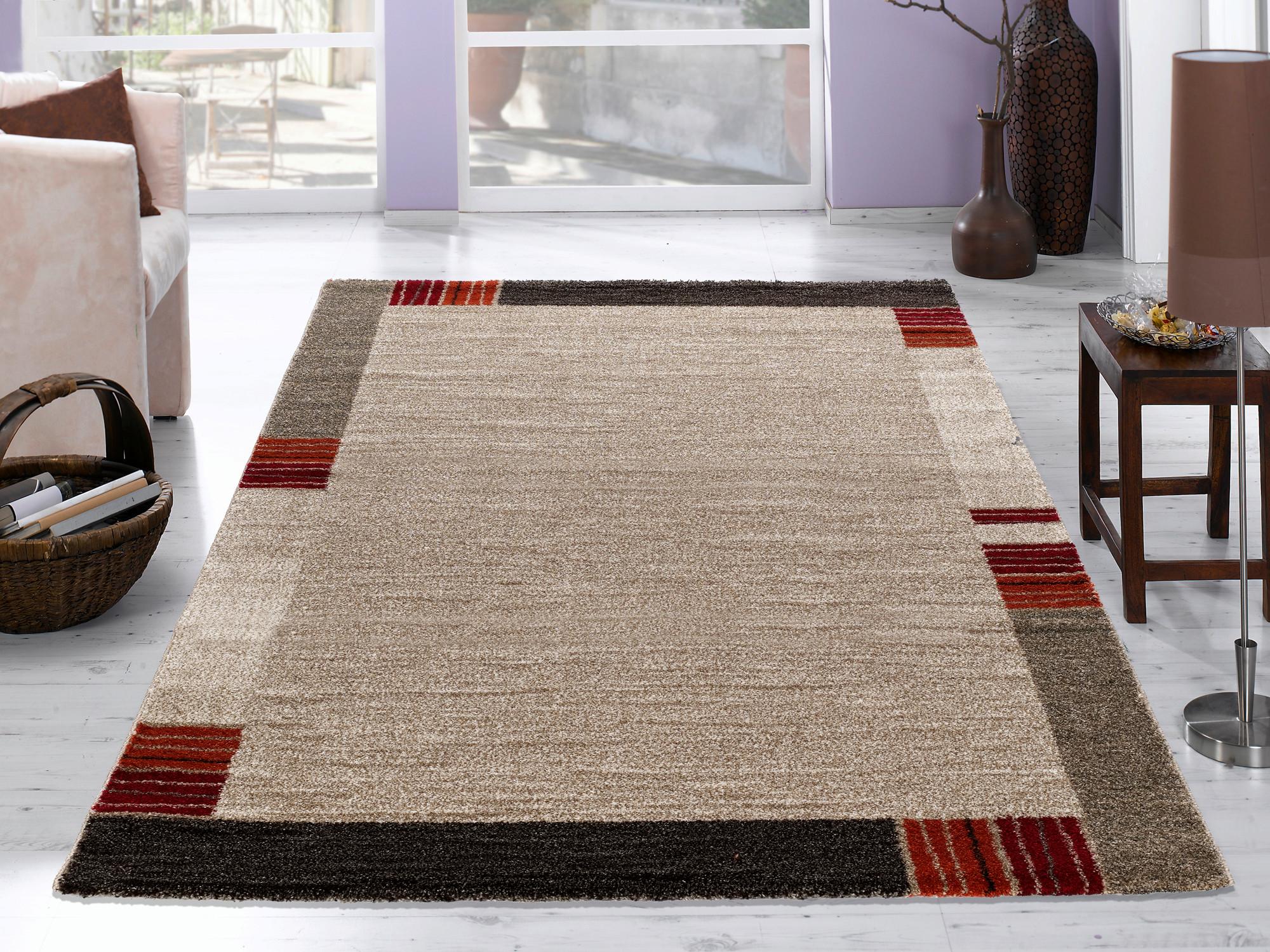 Webteppich Palazzo Lobo Dunkelbraun/Beige 140x200 cm - Dunkelbraun/Beige, KONVENTIONELL, Textil (140/200cm) - Novel