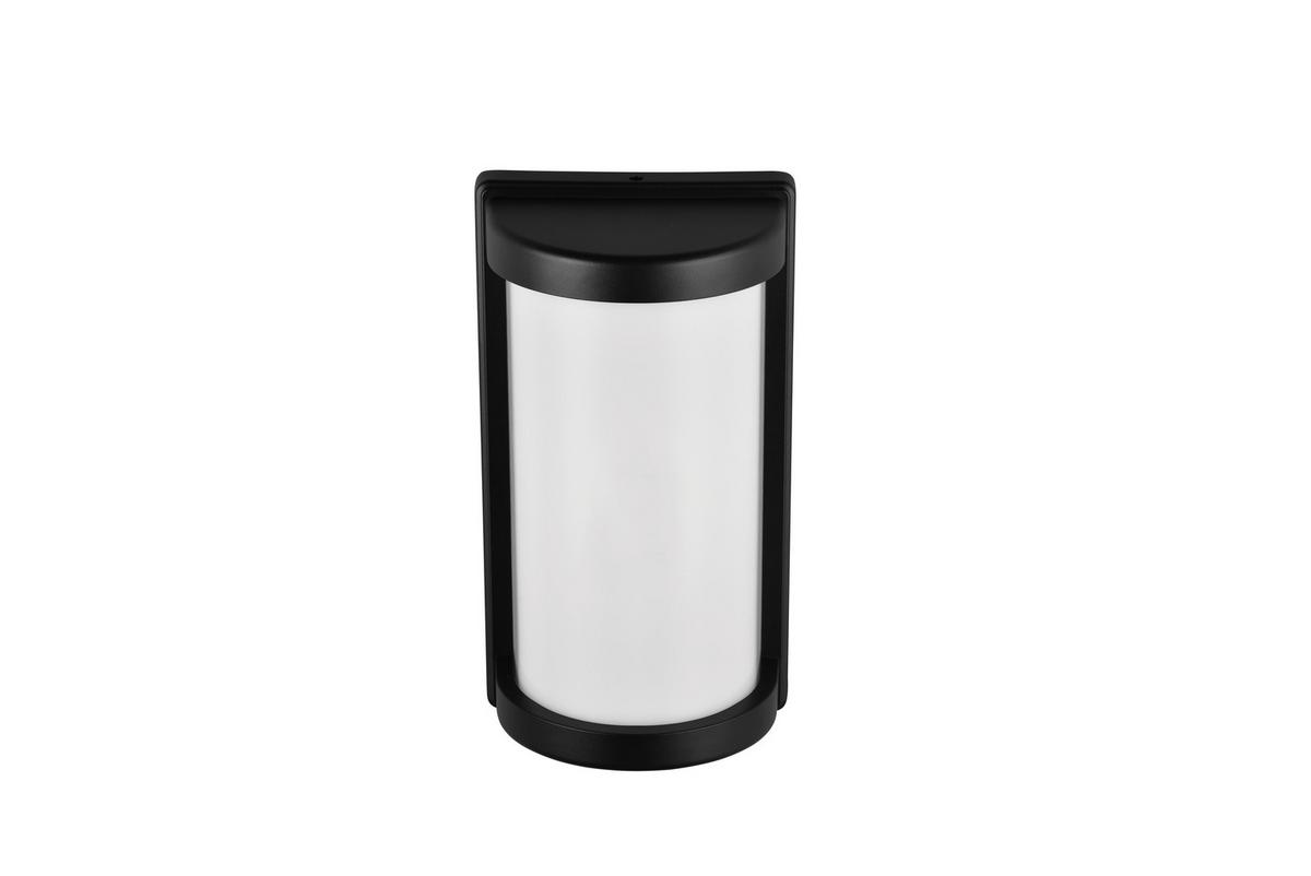 AUßENWANDLEUCHTE 10W, Schwarz, Weiß - Schwarz/Weiß, Design, Kunststoff/Metall (26,5/14,5/10cm)