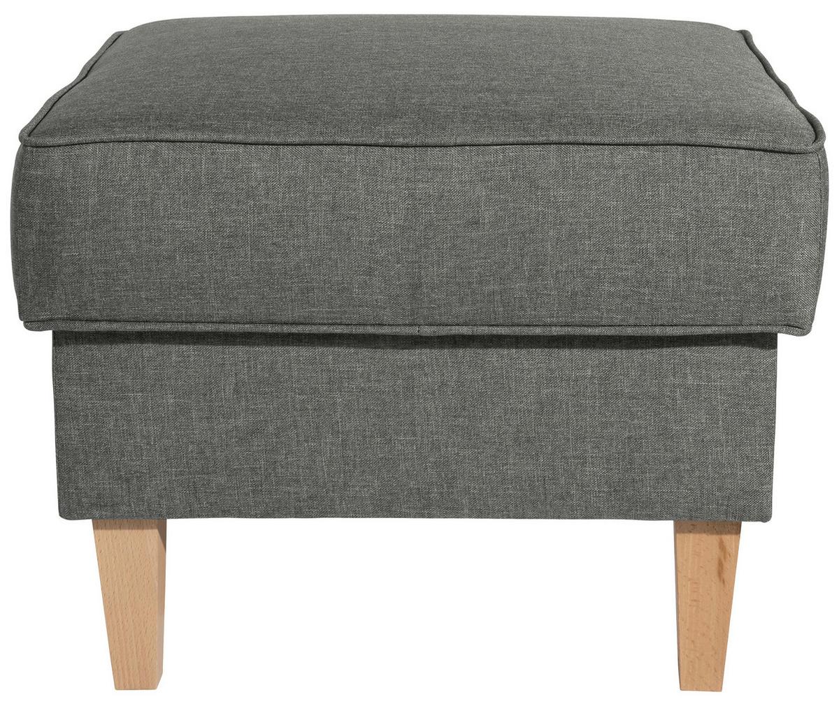 Hocker Lorris - Buchefarben/Hellgrau, Design, Textil (53/45/53cm) - Max Winzer