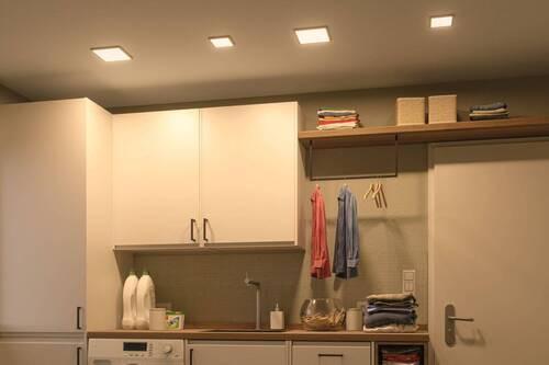 LED-Paneel L: 17,5 cm 93042 - Weiß, Design, Kunststoff (17,5/17,5/5cm) - Paulmann