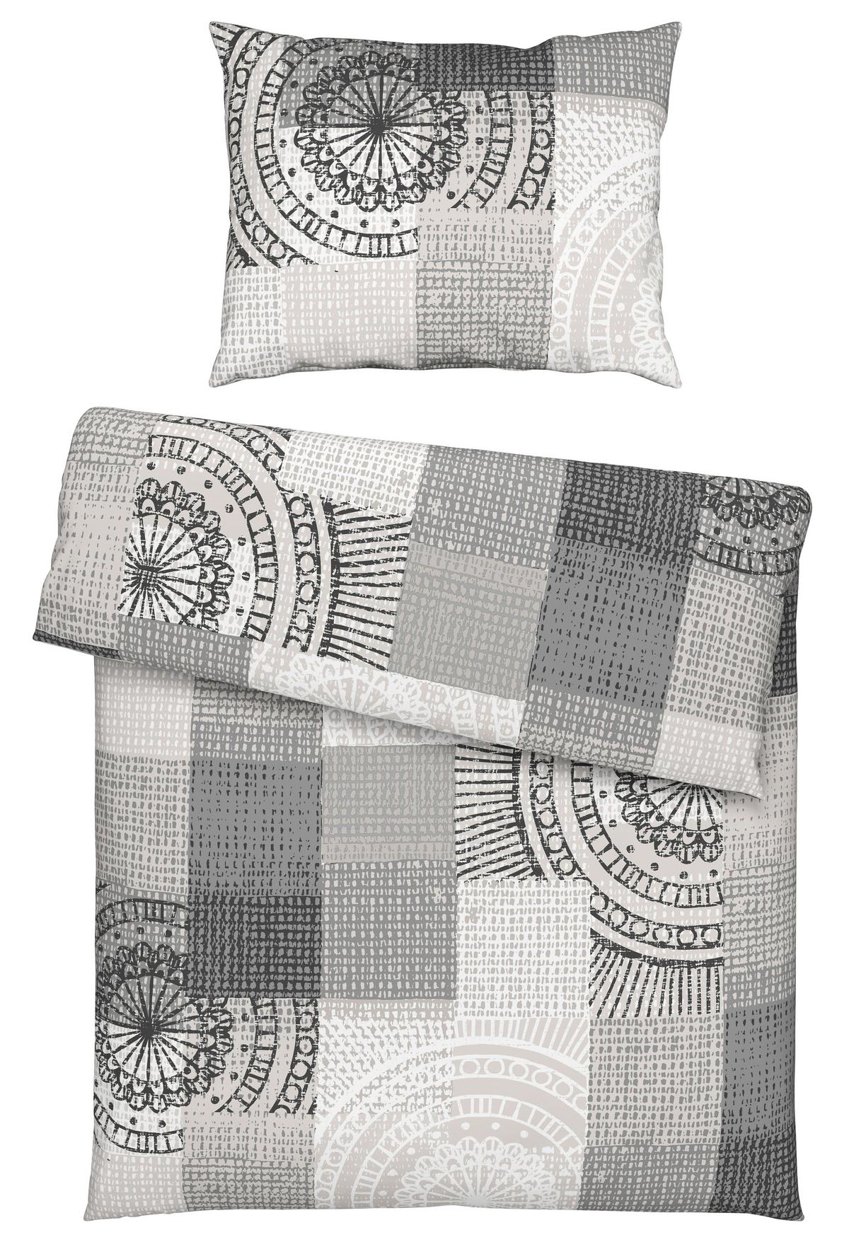Bettwäsche Elma - Grau, MODERN, Textil - Luca Bessoni