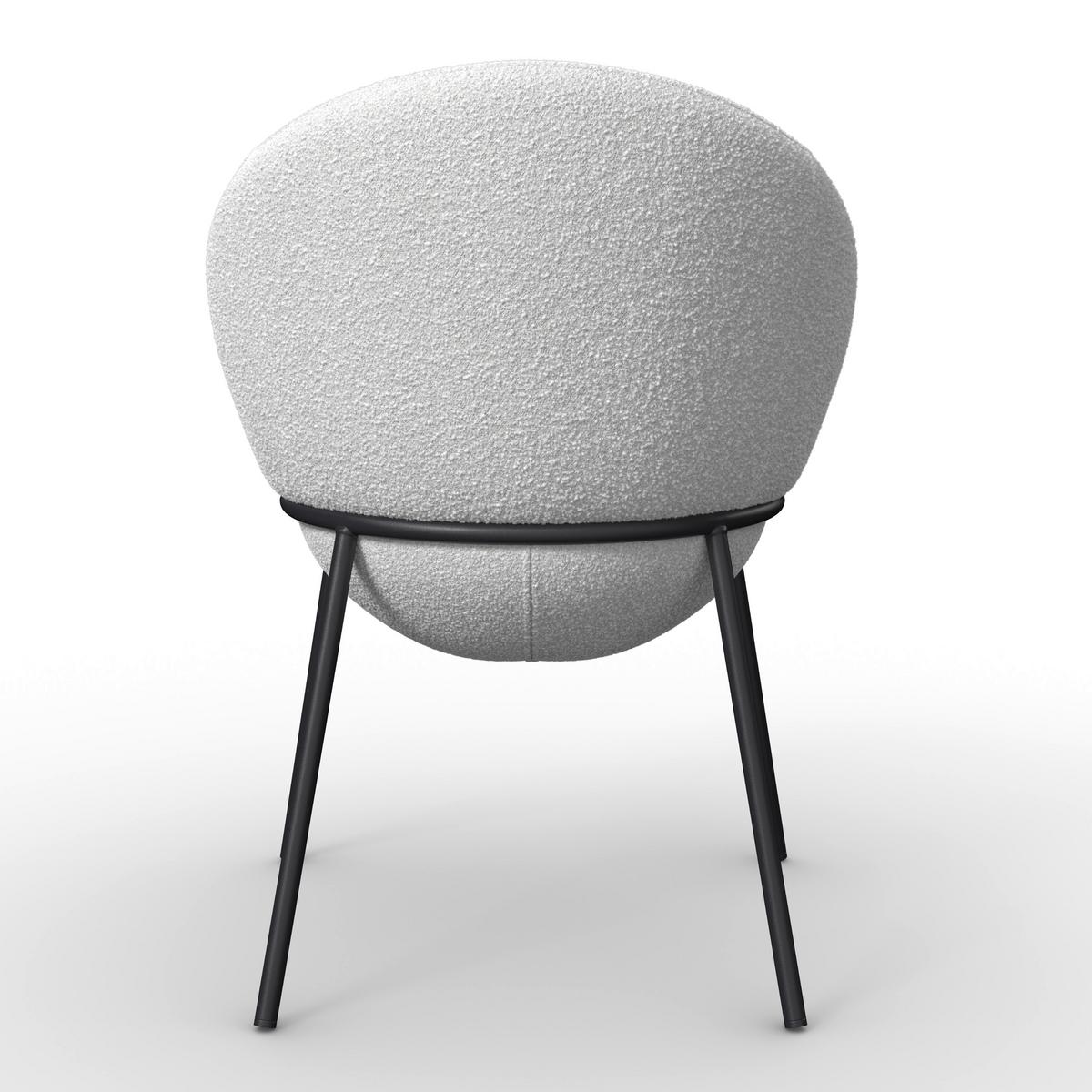 STOLIČKA S PODRÚČKAMI ZOA - čierna/krémová, Modern, kov/drevo (57/85/61cm) - Bessagi Home