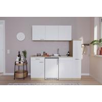 Küchenblock Luis Singleküche 180 Cm - Eichefarben/Weiß, Basics, Holzwerkstoff (180cm) - Respekta