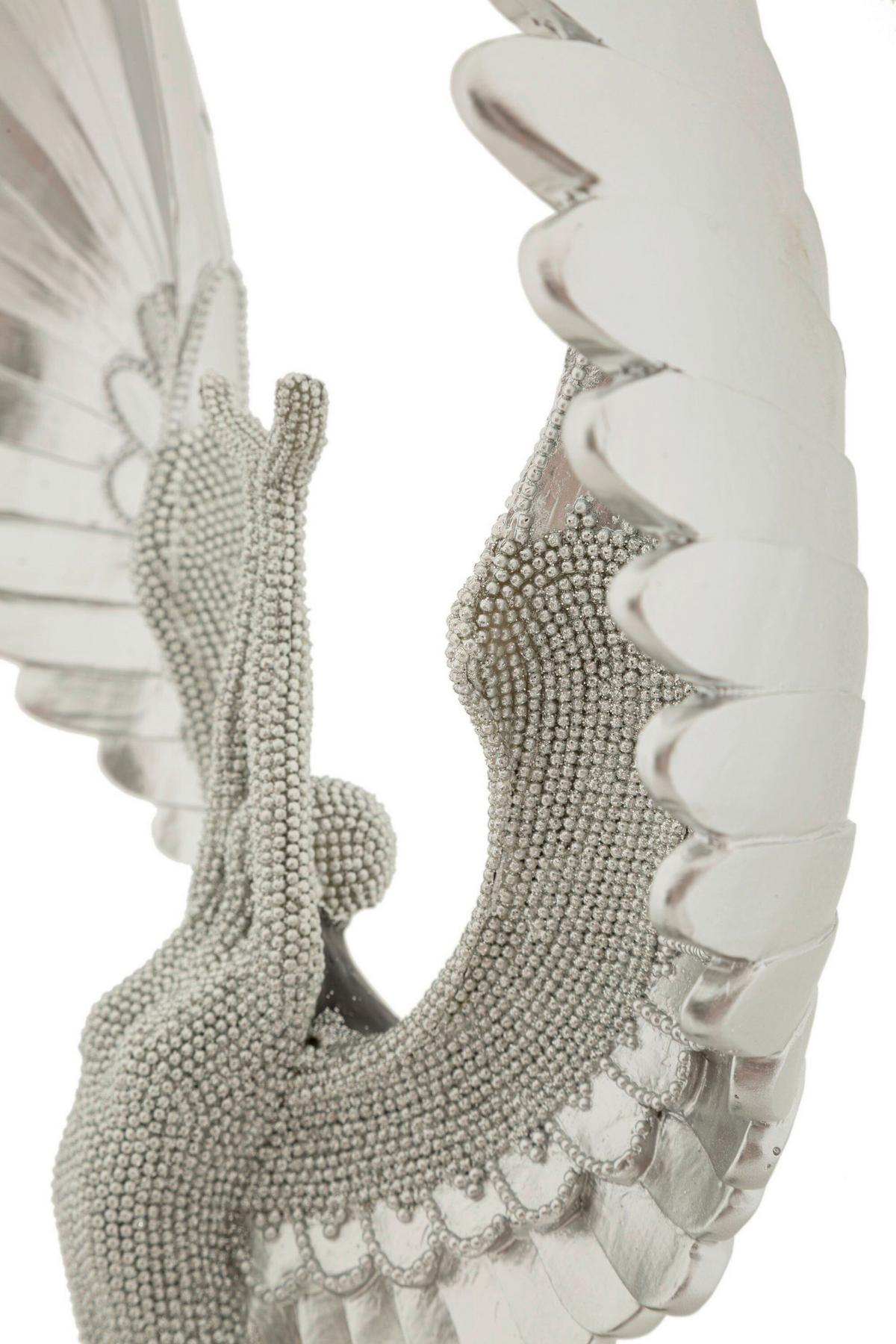 Skulptur Kunststoff, Silver/schwarz - Basics, Kunststoff (26/48/9cm)