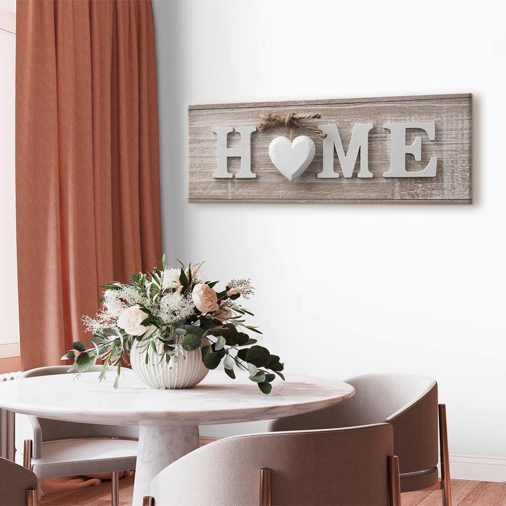 Leinwandbild Beloved Home Beige B: 150 Cm - Beige, Basics, Holz/Textil (150/50/1,2cm) - artgeist