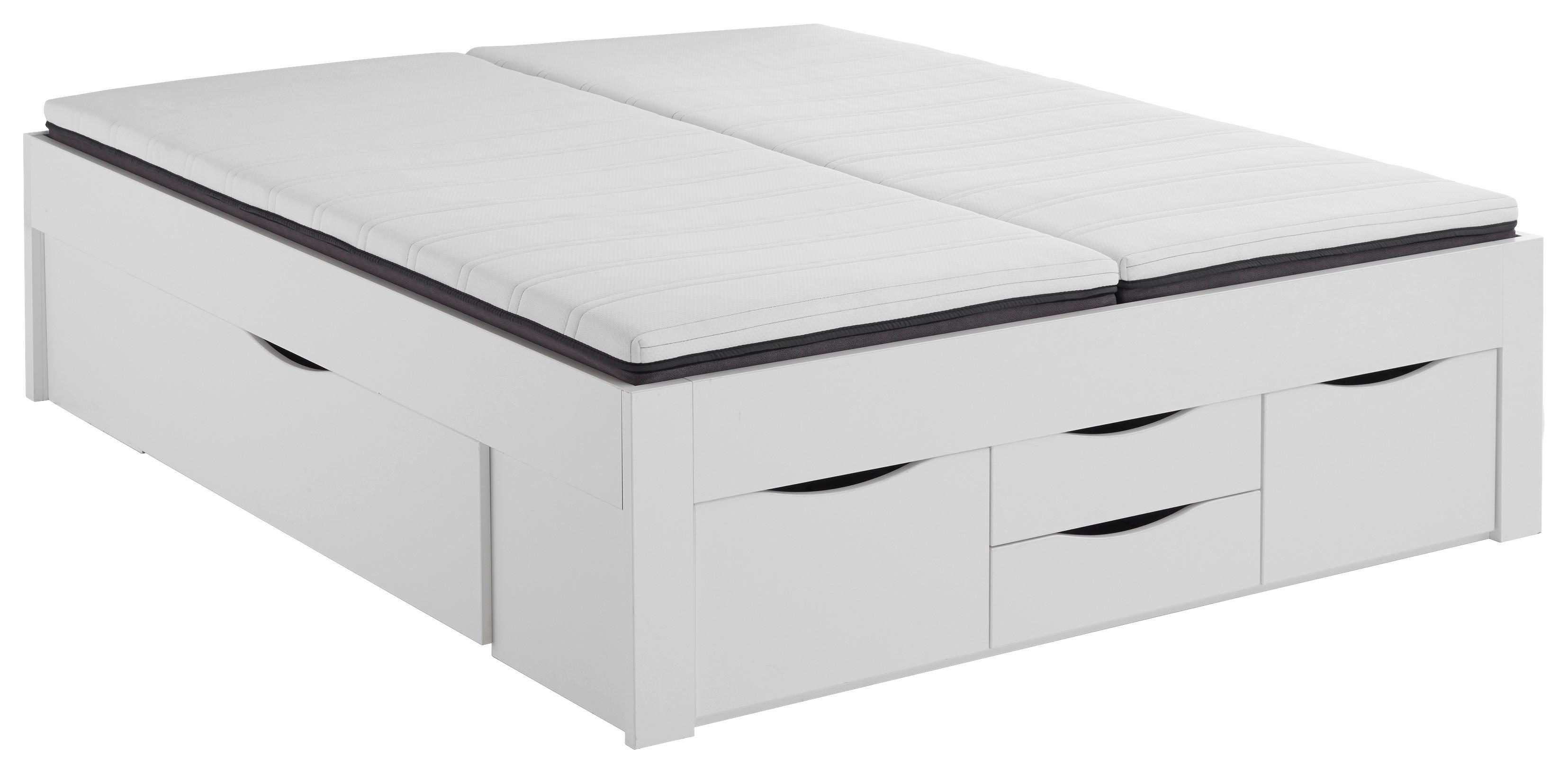 Stauraumbett 180/200 Cm Noah Weiß Dekor