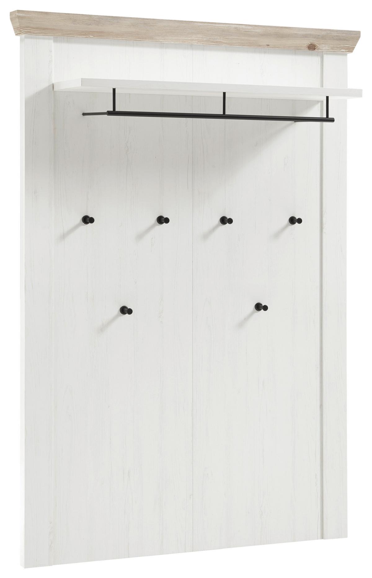 Garderobenpaneel Florenz Pinienfarbe/Hellbraun 107cm - Hellbraun/Pinienfarben, Design, Holzwerkstoff (107/153/27cm) - MID.YOU