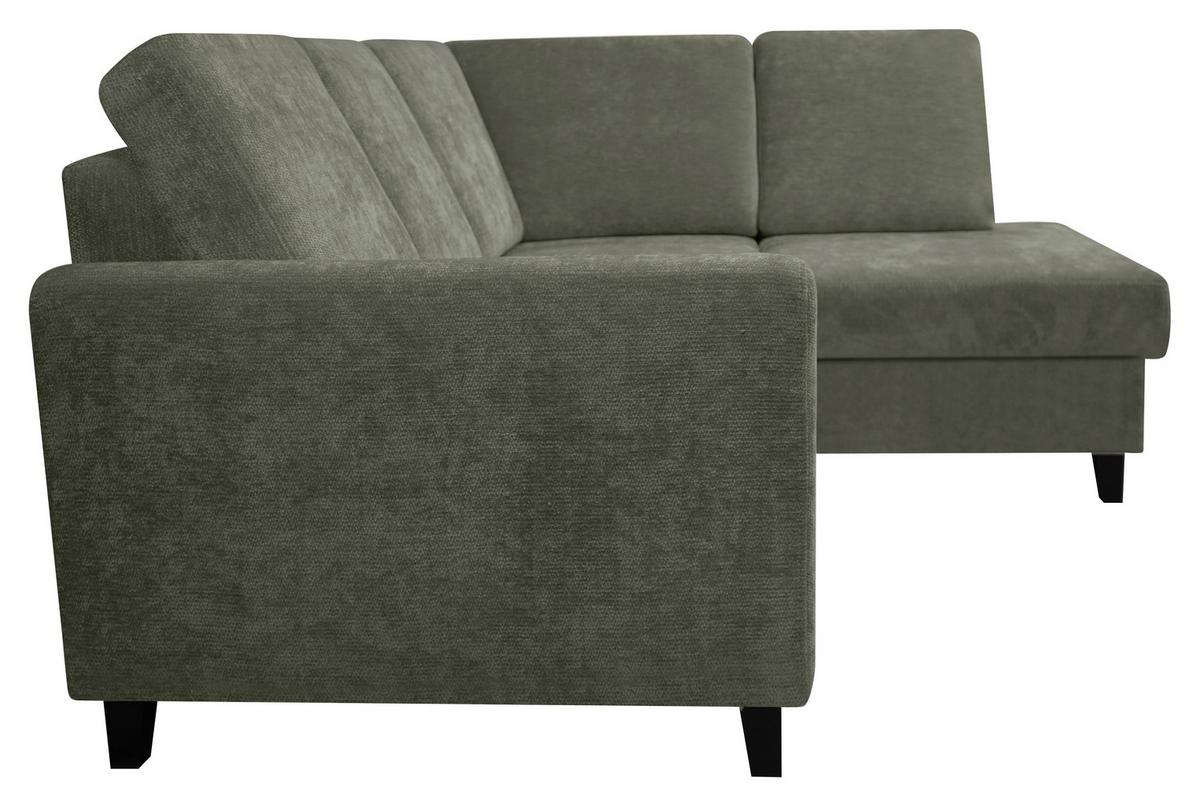 Rohová sedačka ALTON, pravá, tmavozelená ženilka - tmavozelená, Konventionell, drevo/textil (211/166cm)