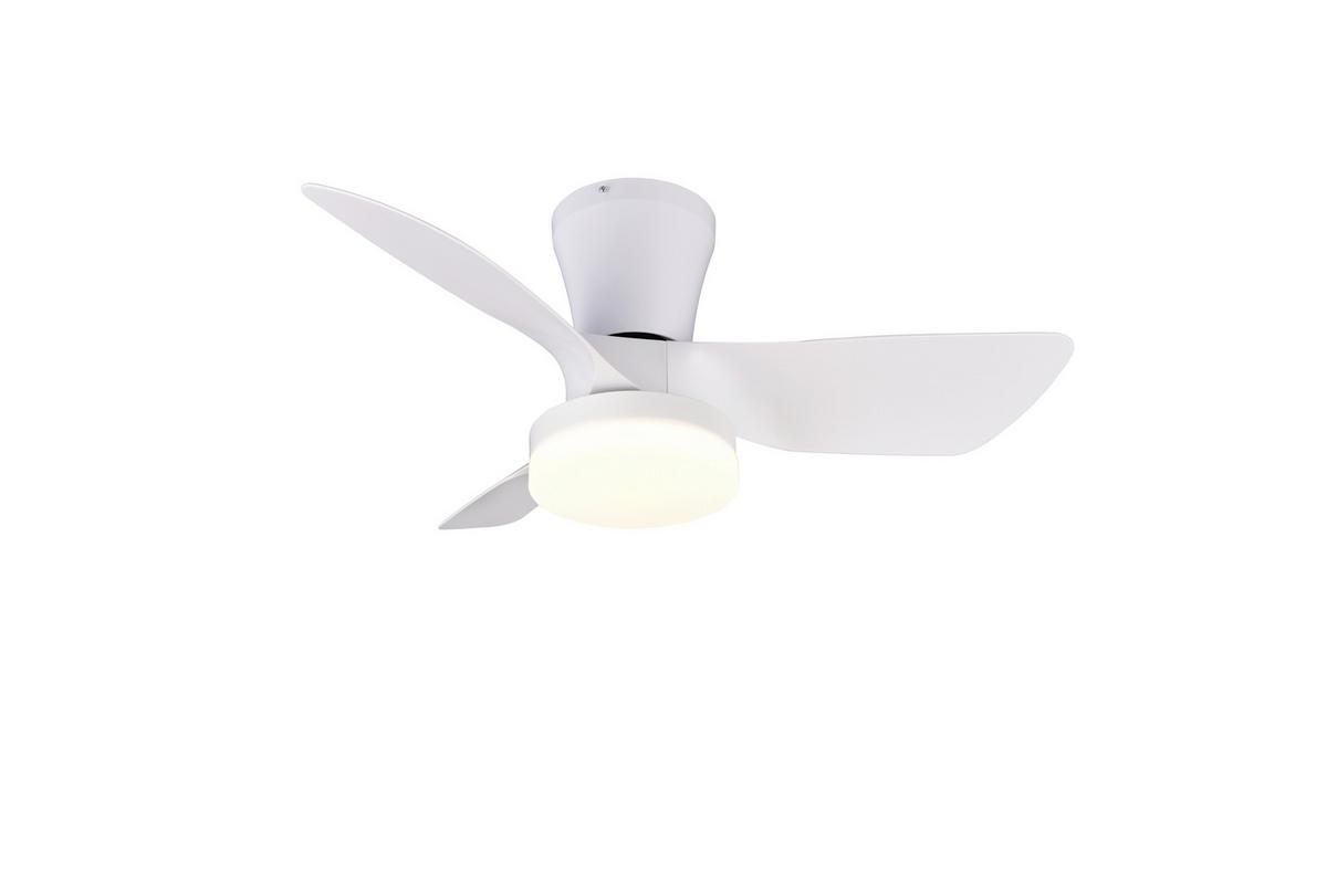 Deckenventilator Randers Weiß D: 76 cm - Weiß, KONVENTIONELL, Kunststoff (76,0/26,0cm)