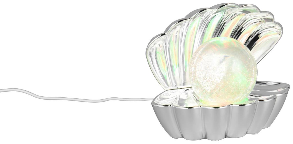 LED-Dekoleuchte Shelly - Chromfarben, Basics, Kunststoff/Metall (17,5/14,5/12,5cm) - Luca Bessoni