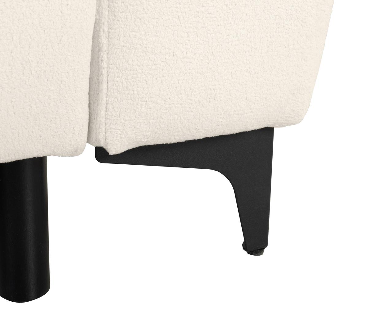 Ecksofa Moli, Creme S: 236x148 cm - Creme/Schwarz, Design, Textil (236/148cm) - MID.YOU