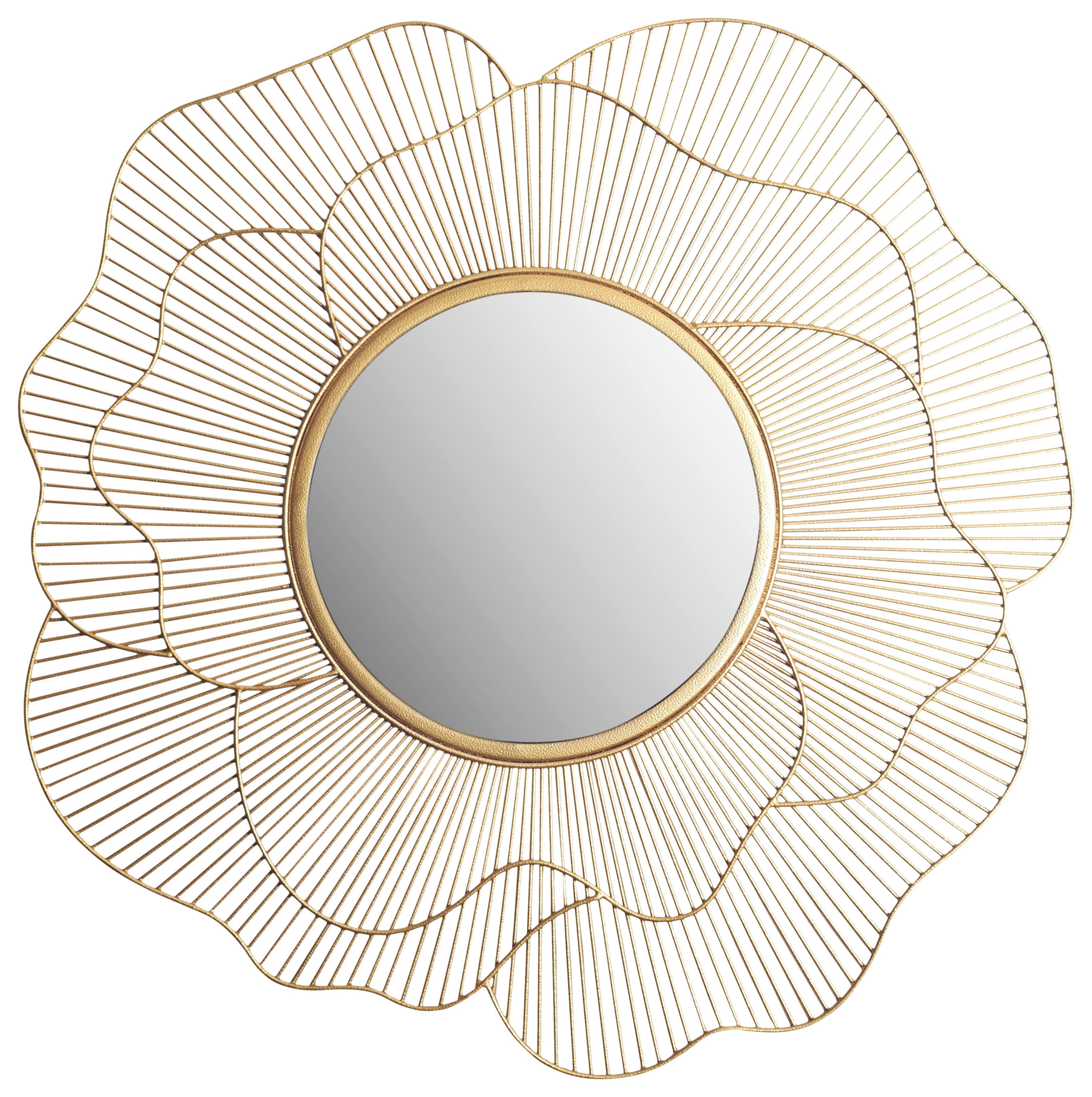 WANDSPIEGEL Goldfarben B: 77 cm - Goldfarben, Design, Glas/Metall (77/77/2,5cm) - MID.YOU