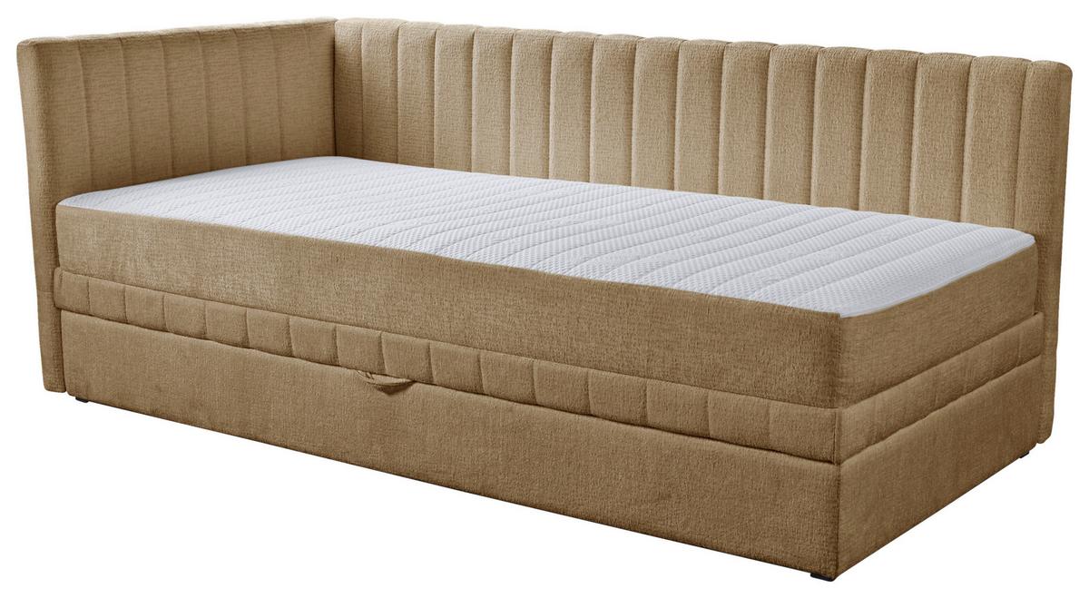 Schlafsofa Roma, Gelb B: 212 Cm - Gelb/Schwarz, Design, Holz/Holzwerkstoff (212/83/99cm) - MID.YOU