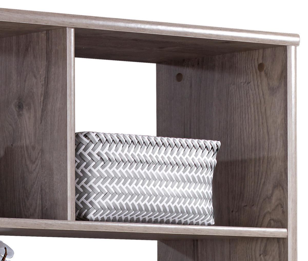 Regal mit Laden Meggy B 140cm, Ribbeck Eiche Dekor - Eiche grau, MODERN, Holz (140/184/32cm)