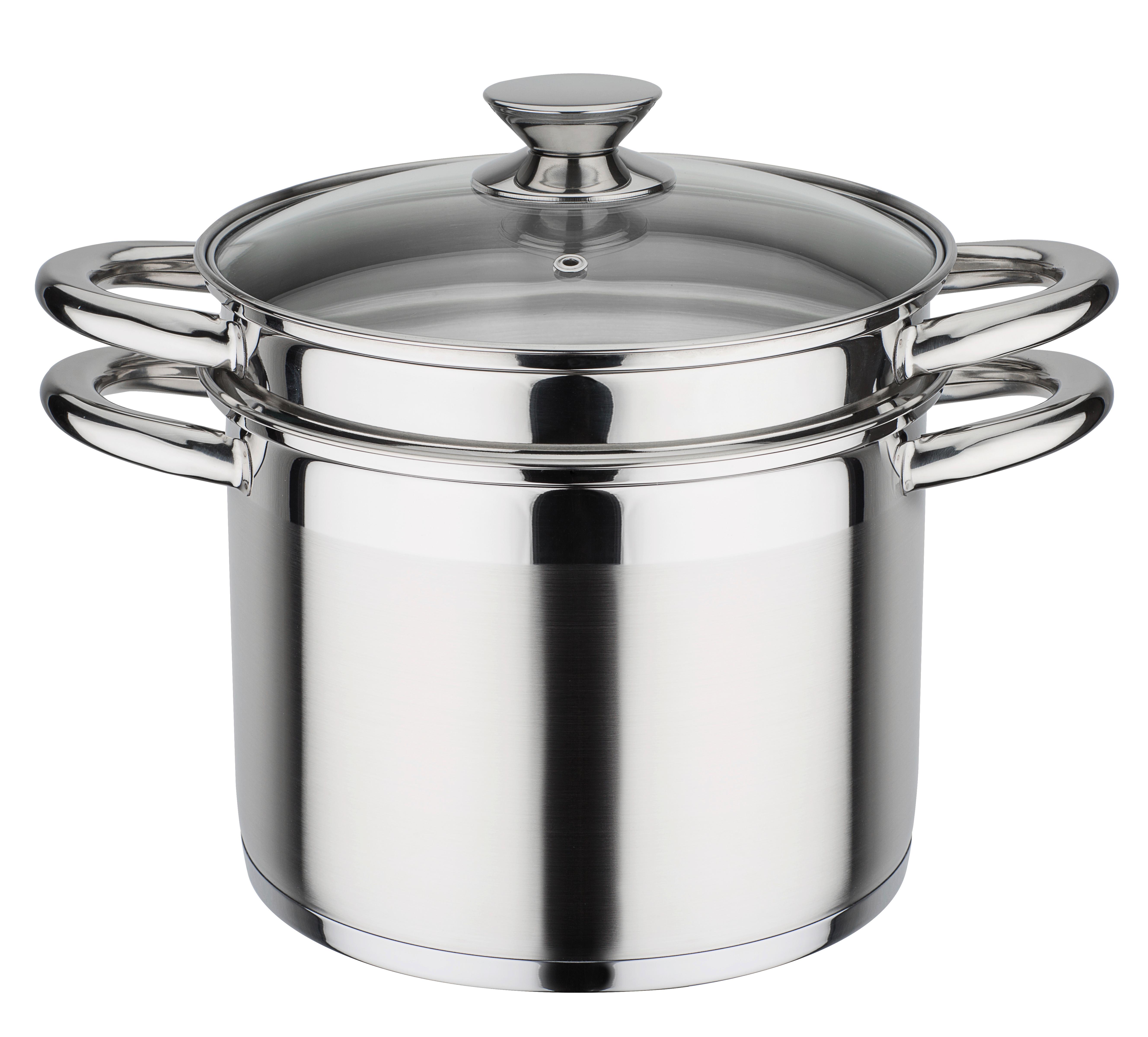 Pastatopf Treviso 6l Edelstahlfarben - Edelstahlfarben, Basics, Metall (22cm) - GSW