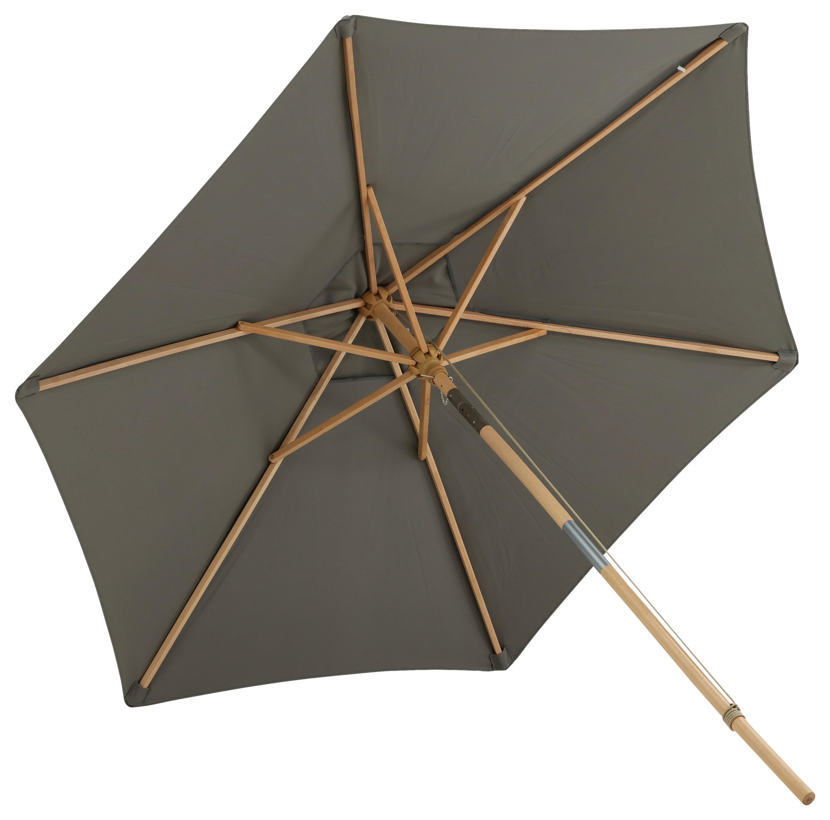 Sonnenschirm Corypho - Grau, KONVENTIONELL (250/232cm) - Gardenson