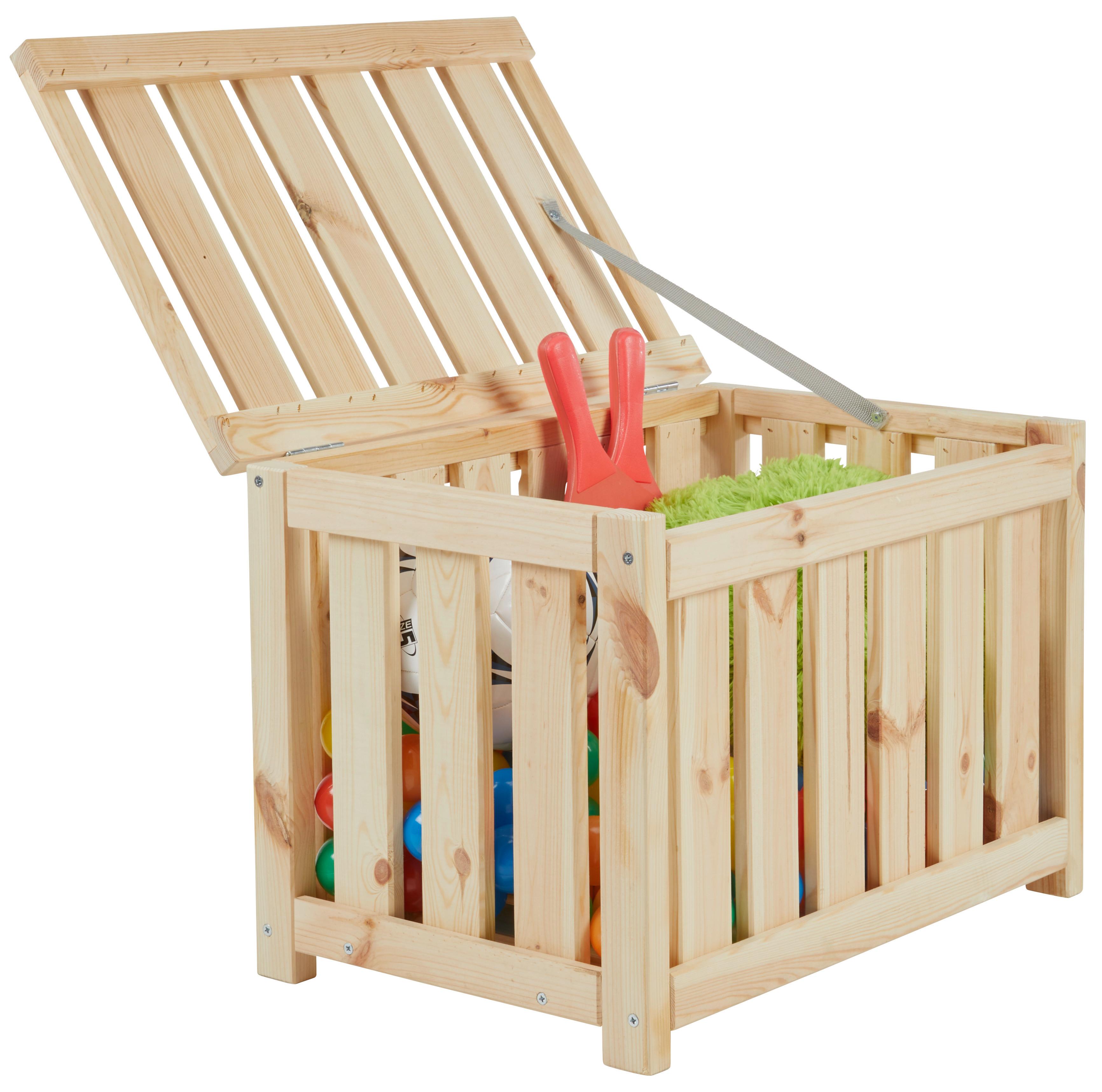 Truhe Maxi - Naturfarben, Natur, Holz (60/45/40cm)
