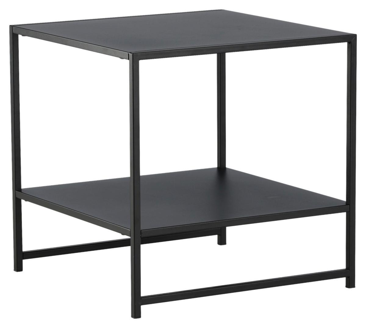 Beistelltisch Staal - Schwarz, Design, Metall (50/50/50cm) - Livetastic