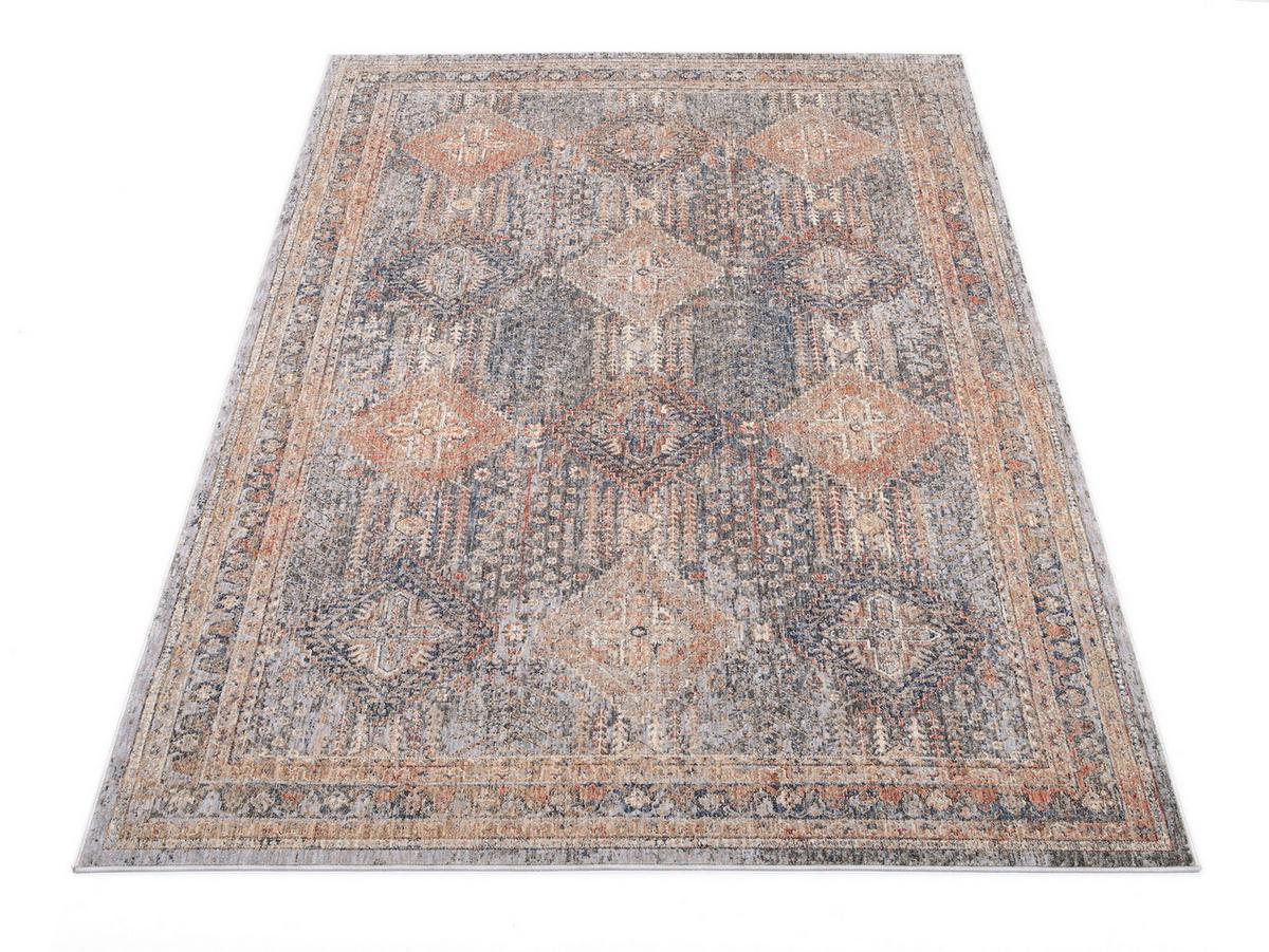 Webteppich Grau Trojes 65x130 cm - Grau, Design, Textil (65/130cm) - Novel