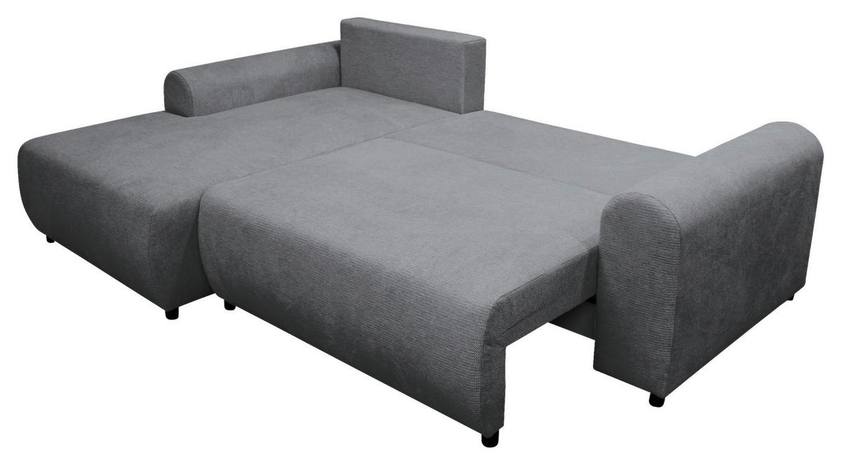 Ecksofa Velo Grau S: 160x250 cm - Schwarz/Grau, Design, Textil (160/250cm) - MID.YOU