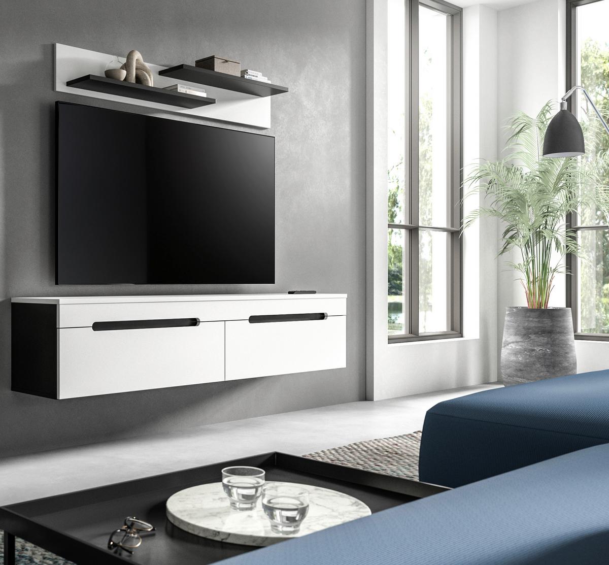 Lowboard Canu Hell- Dunkelgrau B: 170 Cm - Dunkelgrau/Hellgrau, Design, Holzwerkstoff (170/38/33cm) - Livetastic