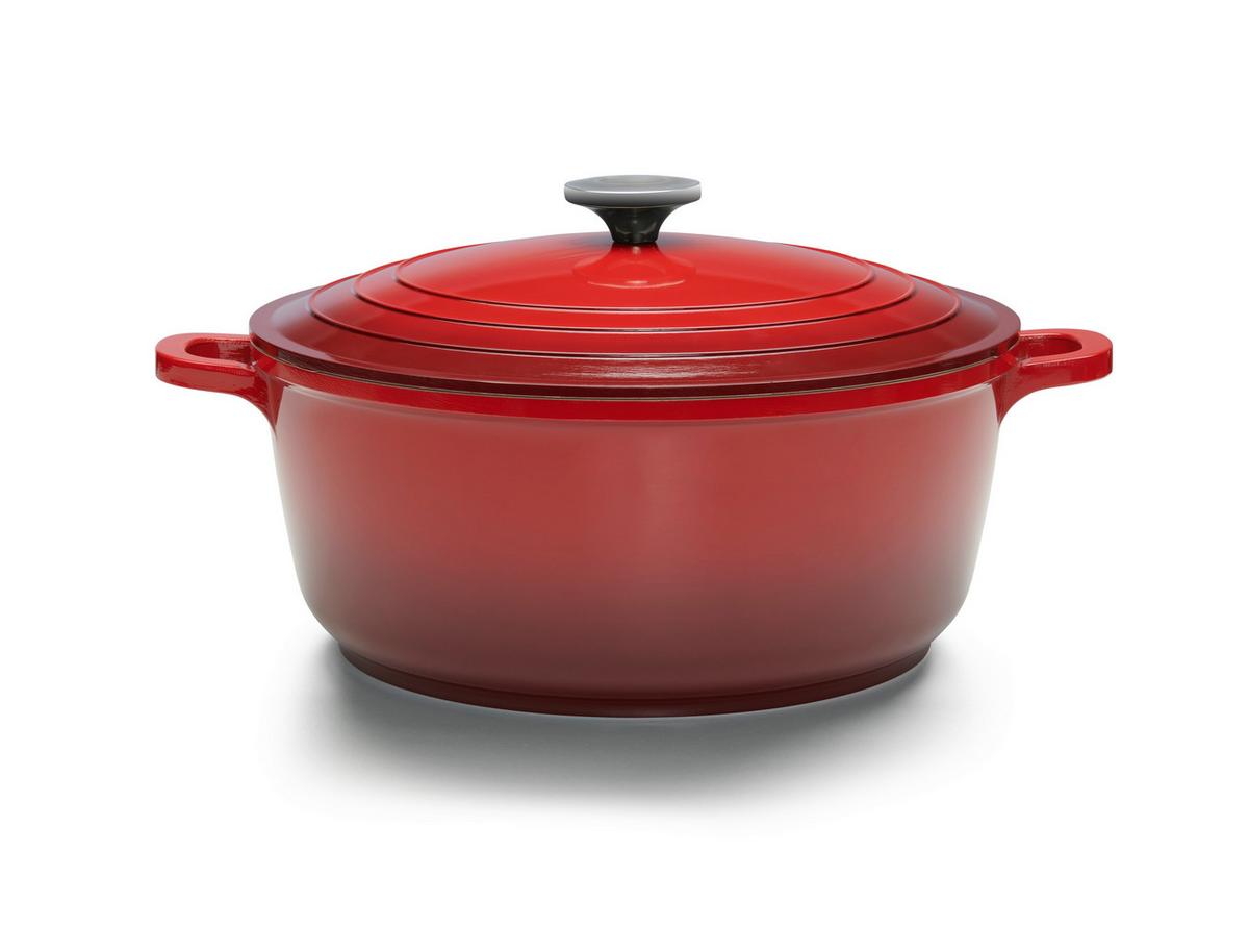 hrniec na pečenie ELISA - L - červená, Konventionell, kov (28/12cm) - Modern Living