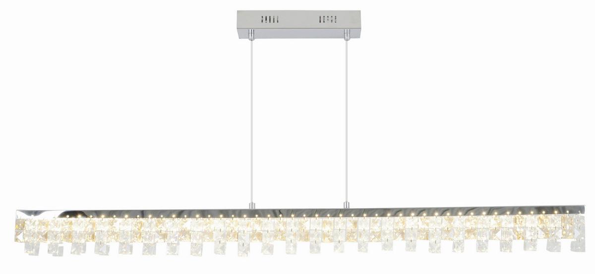 Led-hängeleuchte Diamonds 7049742 Diamonds - Chromfarben, Design, Glas/Metall (80/8/120cm) - Näve