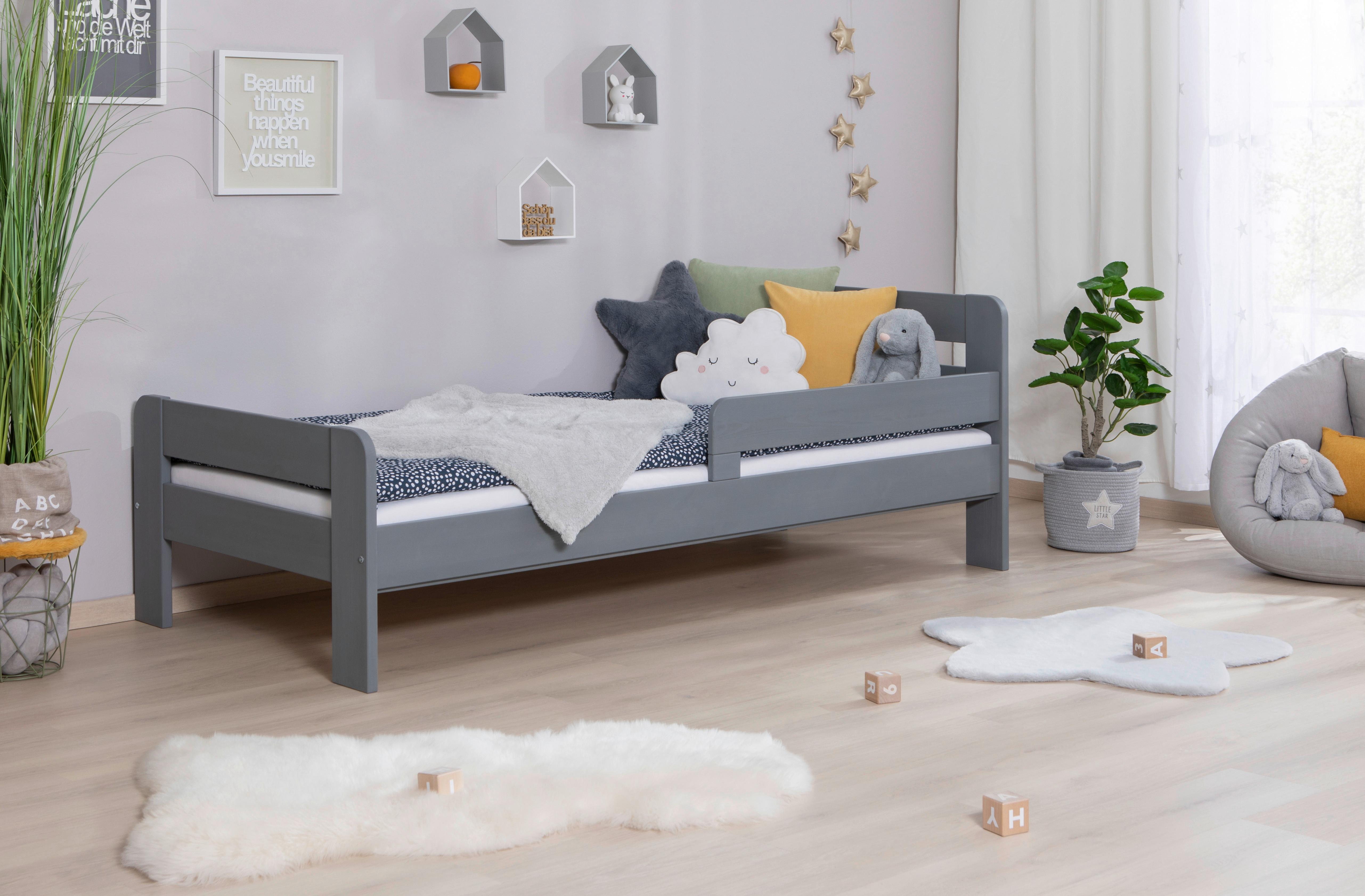 Bett Bennet Hellgrau Lf: 90x200 cm - Hellgrau, MODERN, Holz (90/200cm) - MID.YOU