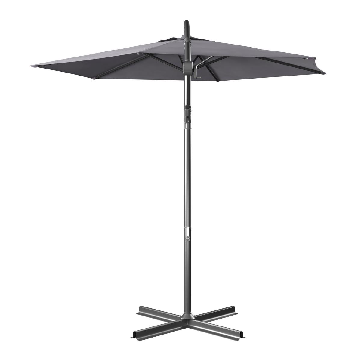 Sonnenschirm Carmen - Dunkelgrau, Trend, Textil/Metall (292cm) - Beldano