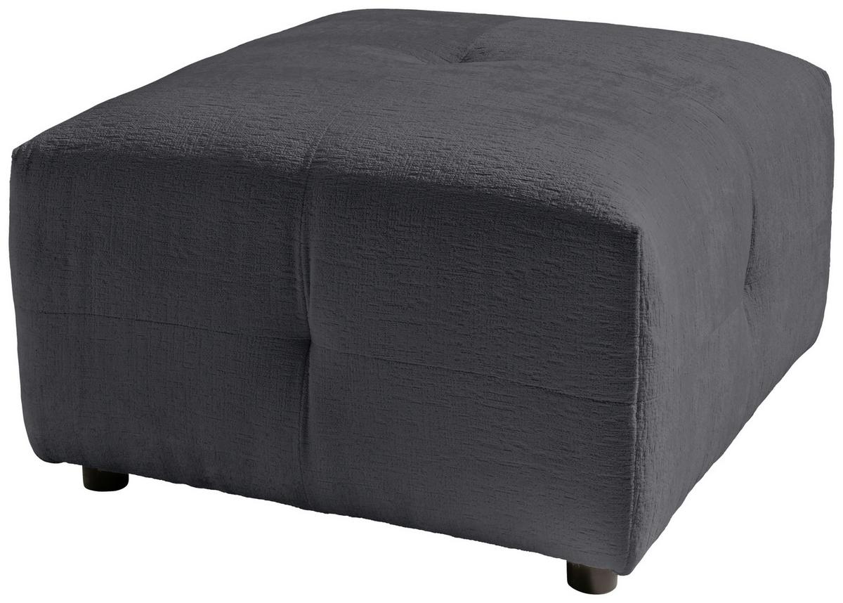 Hocker Velice, Anthrazit B: 72 Cm - Anthrazit/Schwarz, Design, Textil (72/44/72cm) - Livetastic