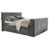 Boxspringbett mit Bettkasten 180x200 cm Denver - Dunkelgrau, KONVENTIONELL, Textil (180/200cm) - Carryhome