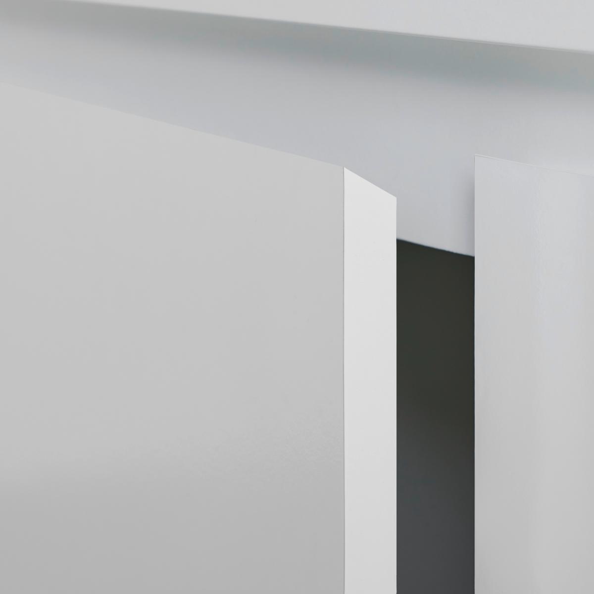 Nízka komoda LARIOS biela - čierna/biela, Modern, kompozitné drevo/plast (143/61/40cm) - Mömax