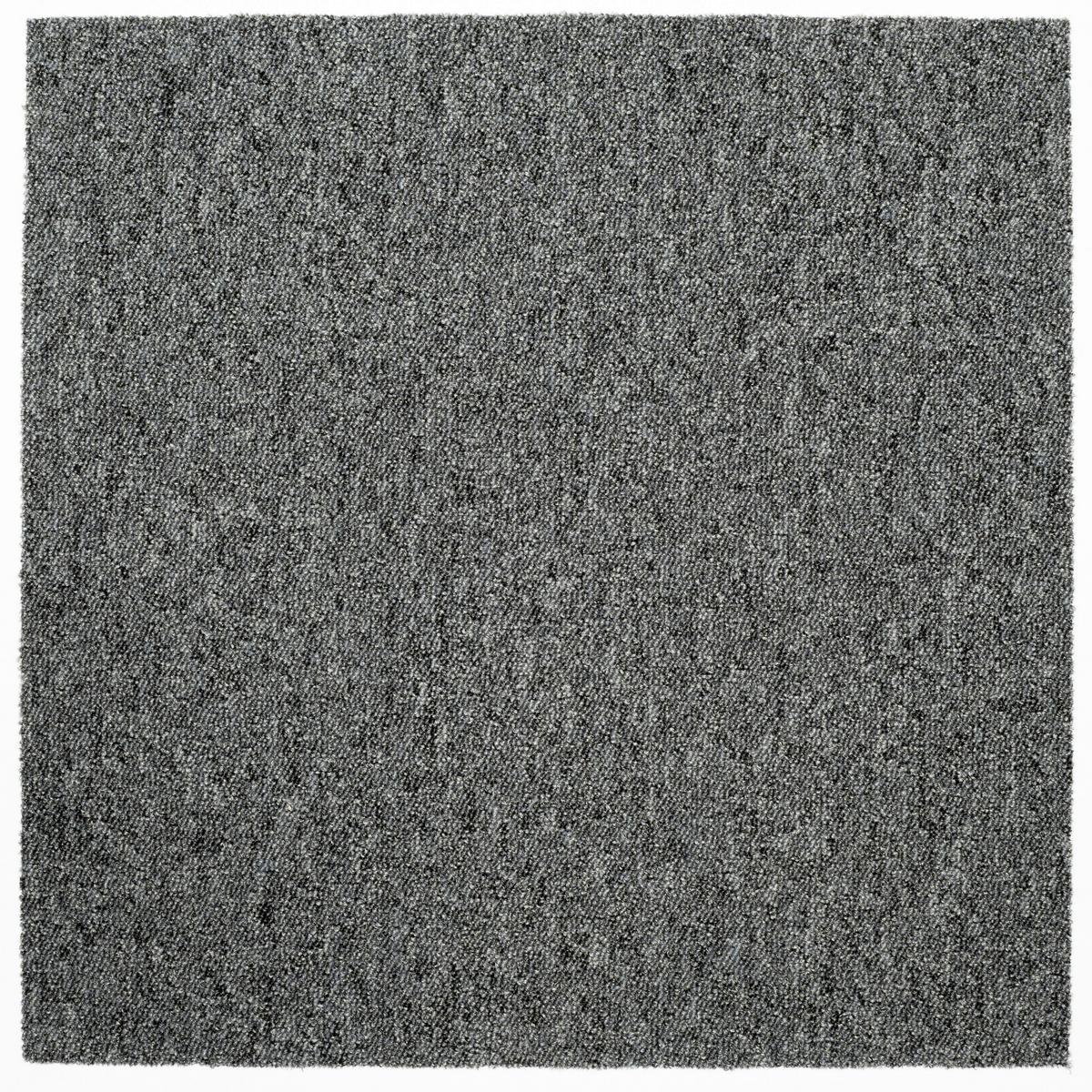 Teppichfliese Dunkelgrau Mustang 50x50 cm Florhöhe 3 mm - Dunkelgrau, Basics, Textil (50/50cm)