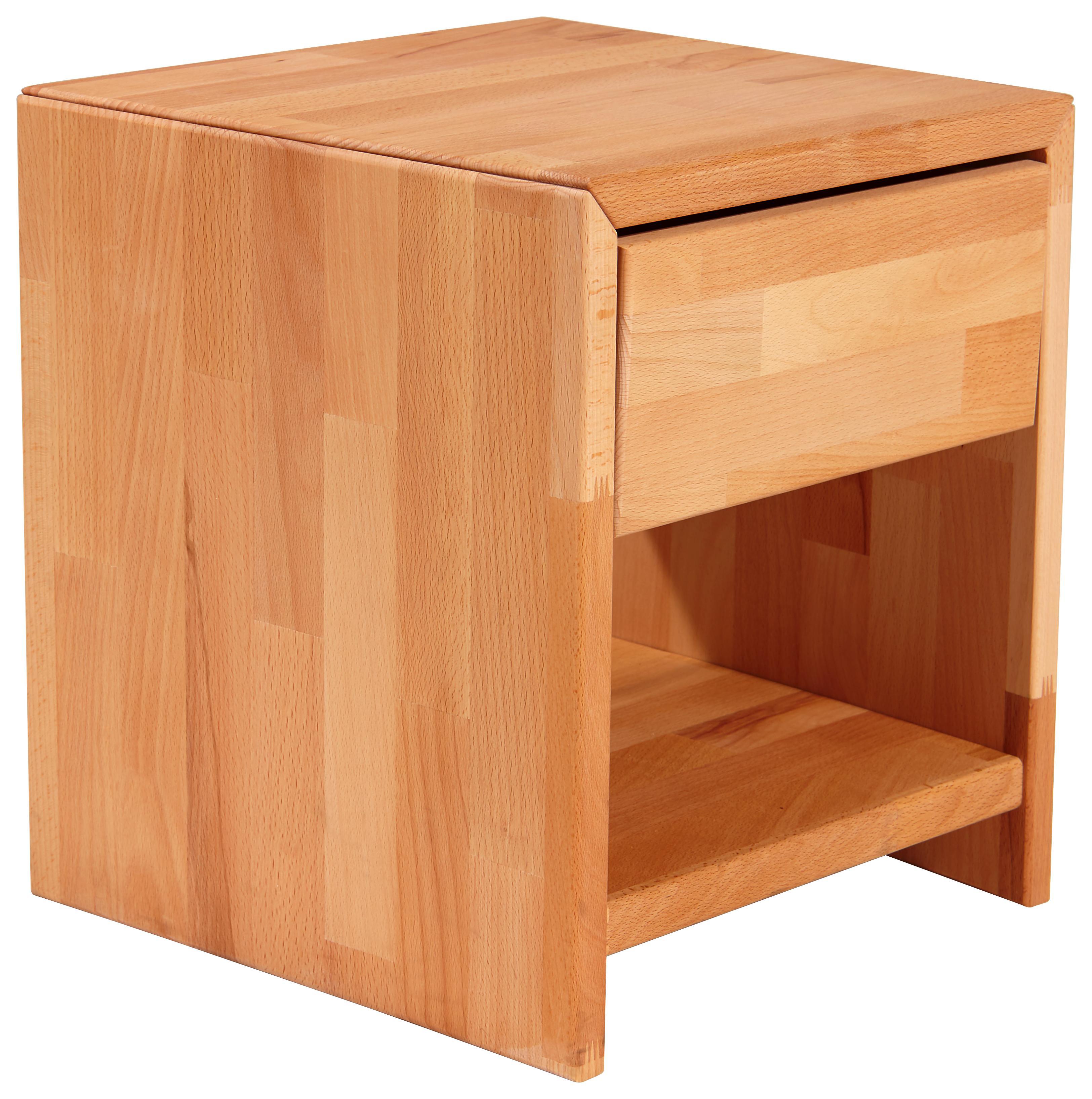 Nachtkästchen Elisabeth - Buchefarben, KONVENTIONELL, Holz (40/40/33cm)