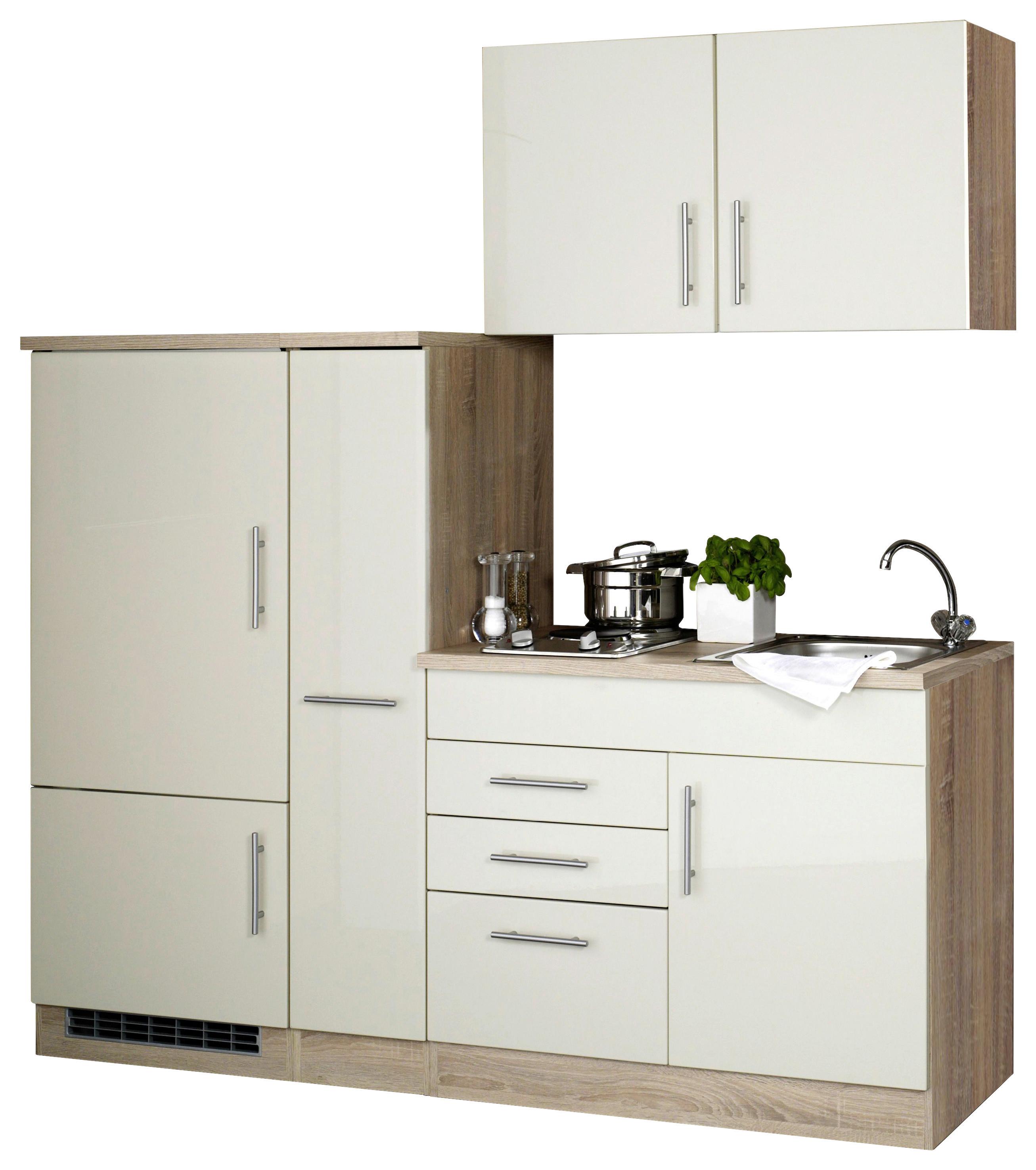 Küchenblock Toronto Creme/eiche Dekor B: 190 Cm - Eichefarben/Creme, MODERN, Holzwerkstoff (190cm) - Held