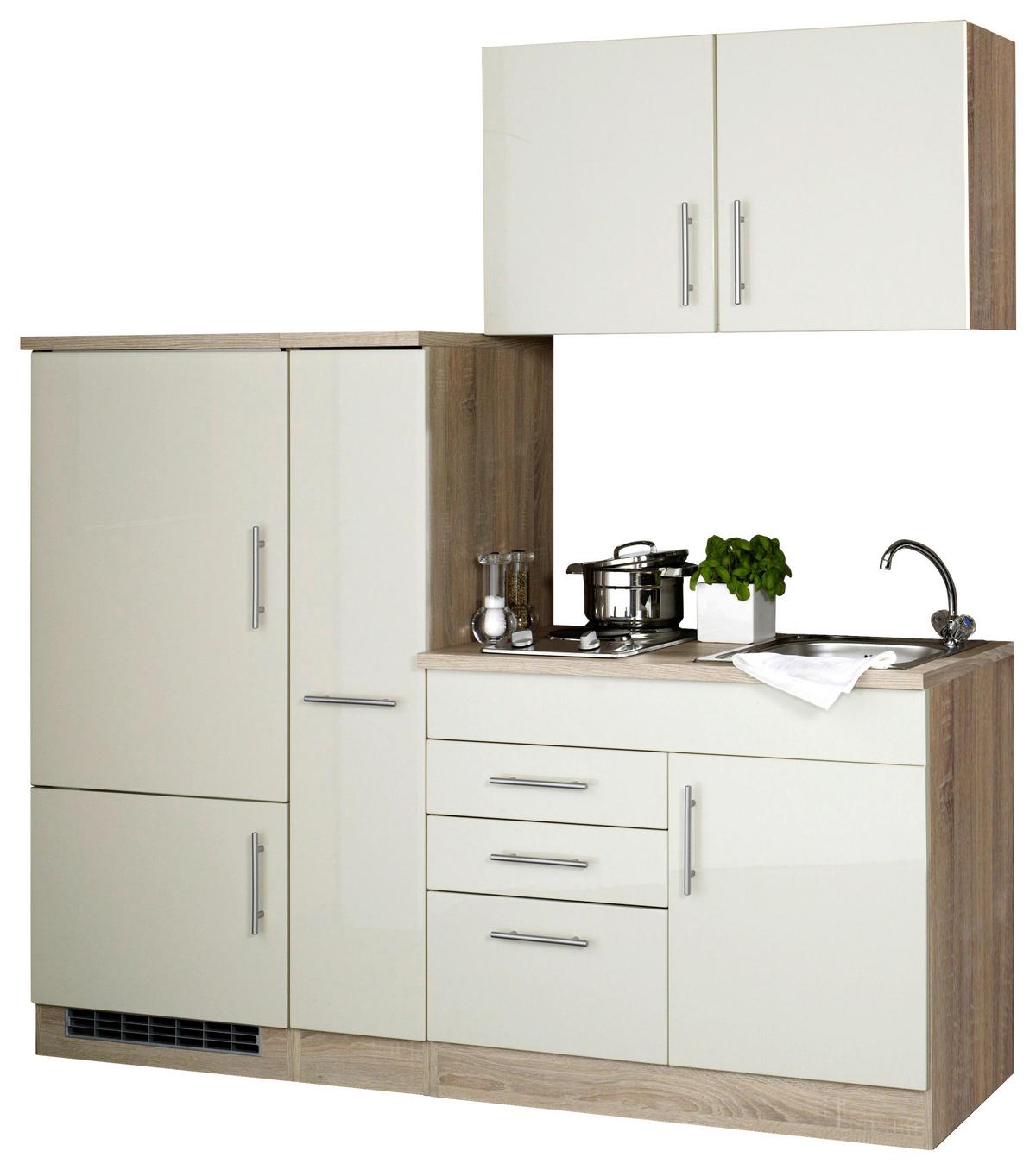 Küchenblock Toronto Creme/eiche Dekor B: 190 Cm - Eichefarben/Creme, MODERN, Holzwerkstoff (190cm) - Held