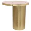 Beistelltisch Art Deco 2325 Goldfarben/rosa B: 50 Cm - Goldfarben/Rosa, Design, Metall (51/50cm) - Kayoom