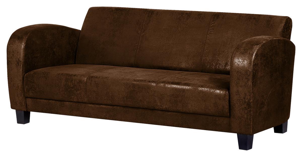 Sitzgarnitur Antis Braun B: 92 Cm - Dunkelbraun/Braun, Design, Textil (92/80/89cm) - Livetastic