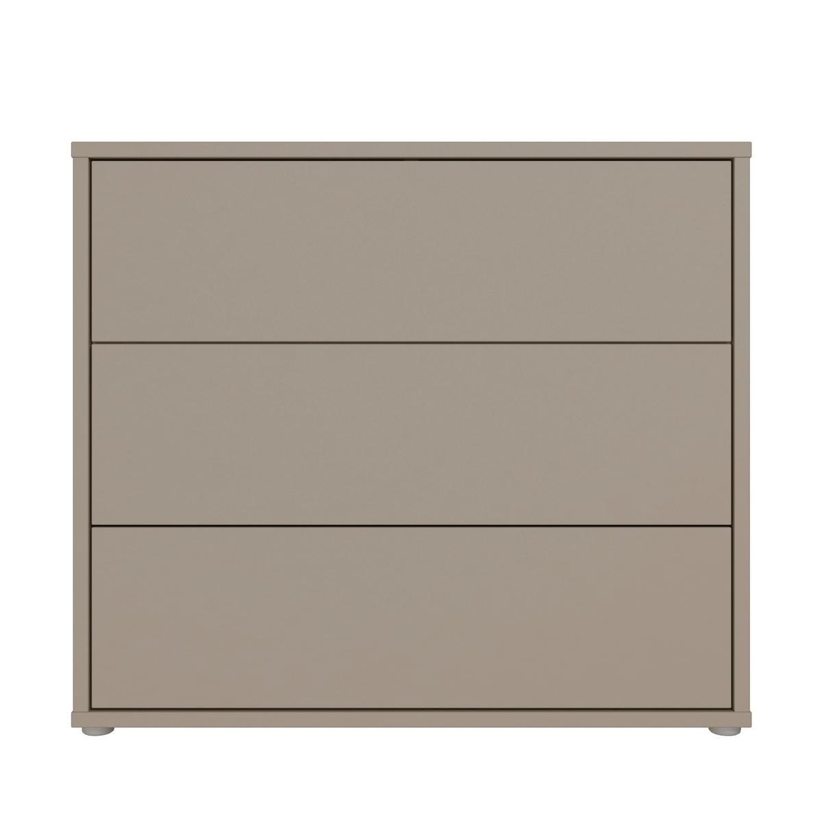 Komoda farba taupe - béžovohnedá, Modern, kompozitné drevo (94,8/83,1/41,5cm)
